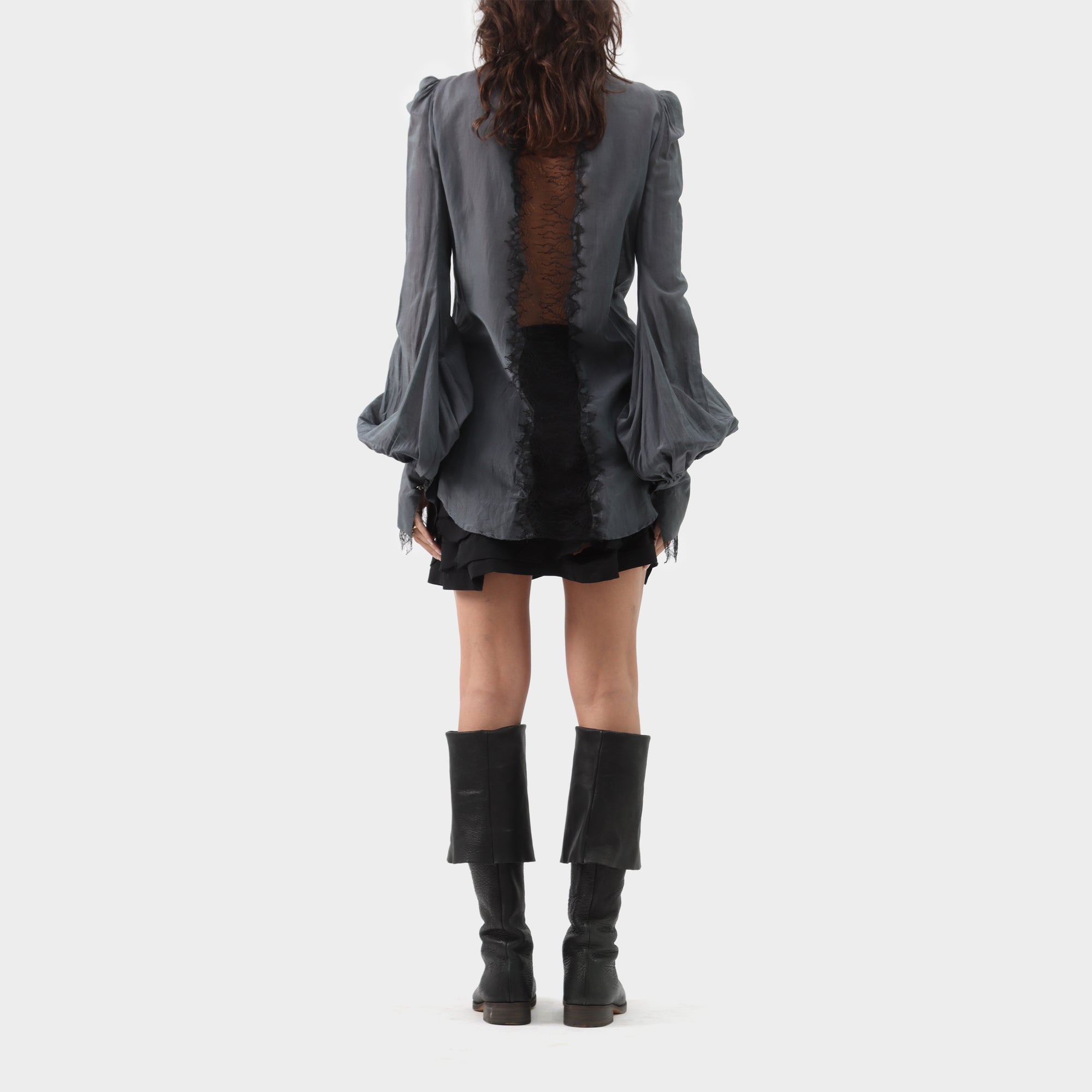 If Six was Nine Lace Detailed Silk Shirt
