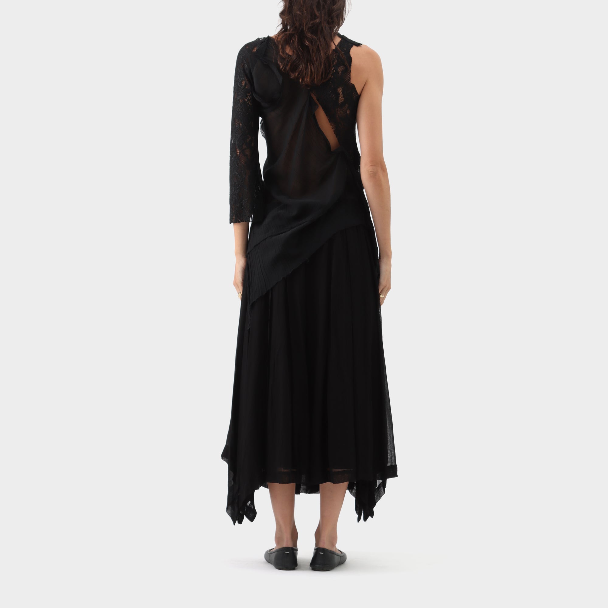 If Six was Nine Lace Silk & Cotton Single Sleeve Top