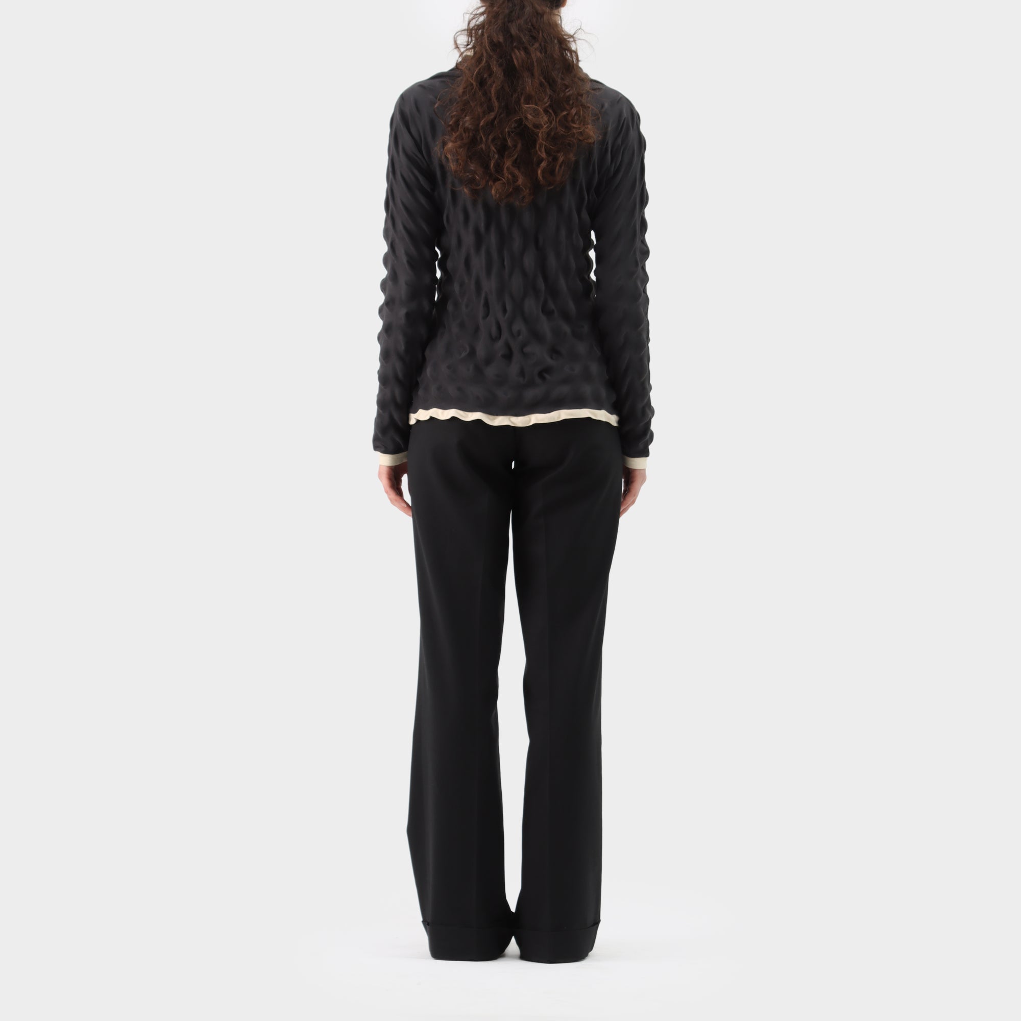 Issey Miyake Egg Carton Long-Sleeve Top