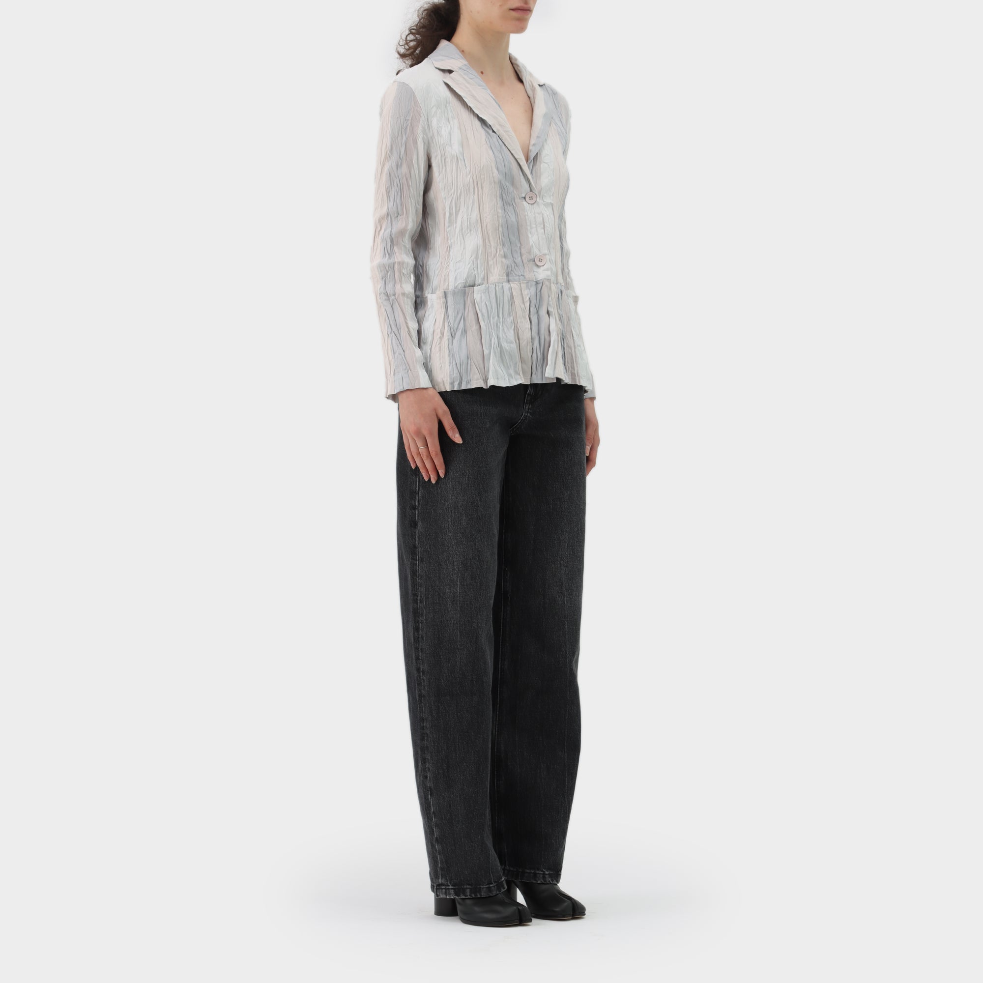 Issey Miyake Panelled Crush Pleat Jacket