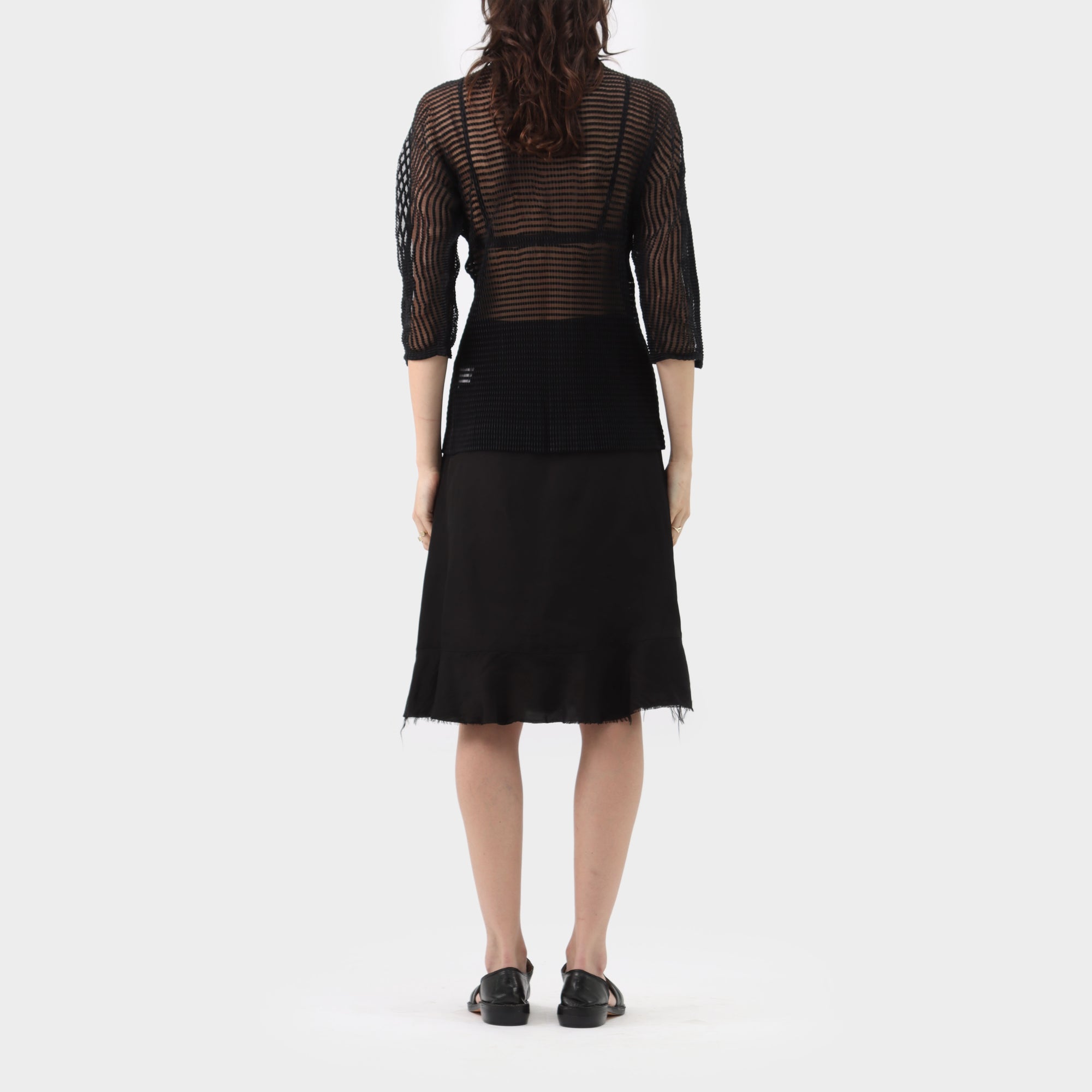 Issey Miyake Sheer Stripe Pleat Shirt