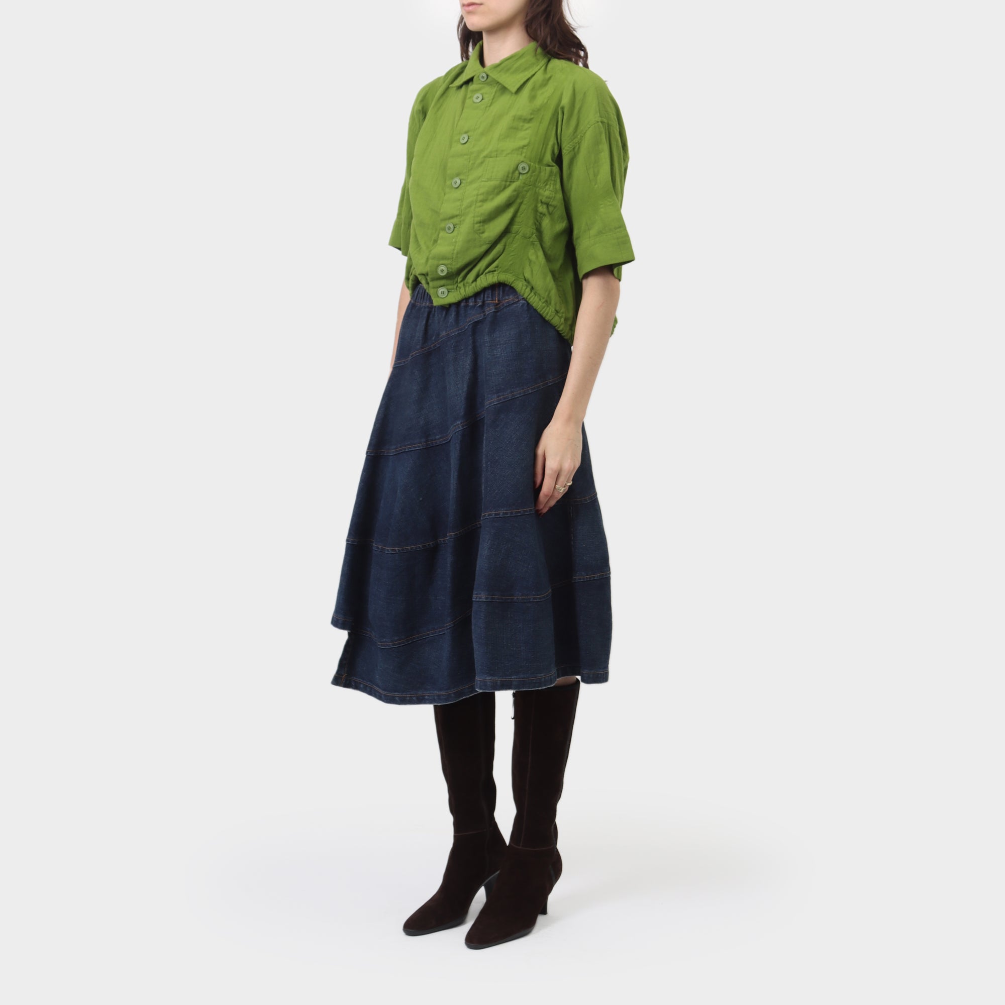 Issey Miyake Cropped Drawstring Top