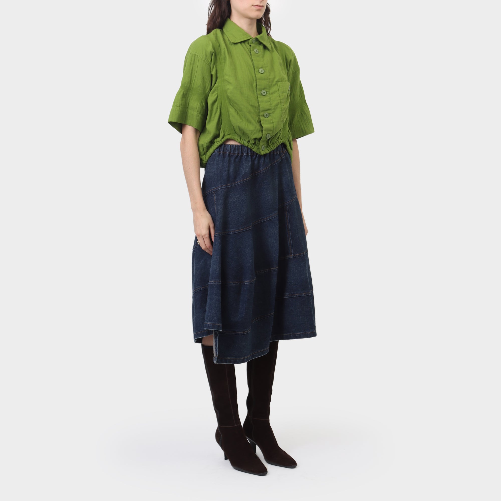 Issey Miyake Cropped Drawstring Top