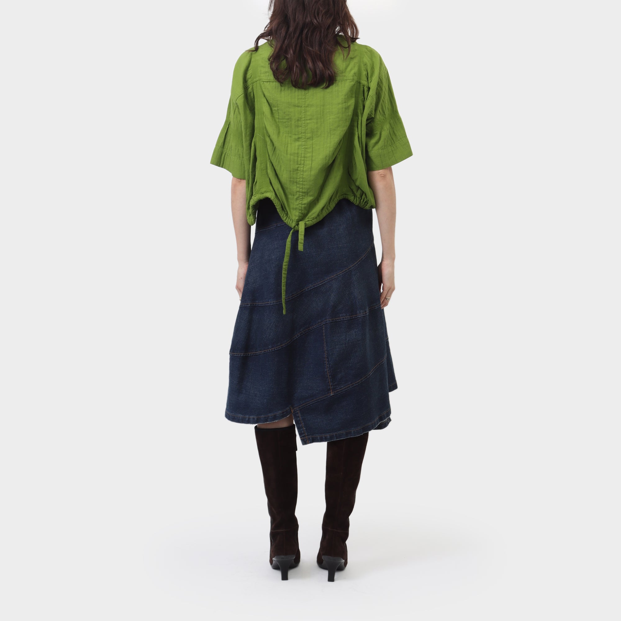 Issey Miyake Cropped Drawstring Top