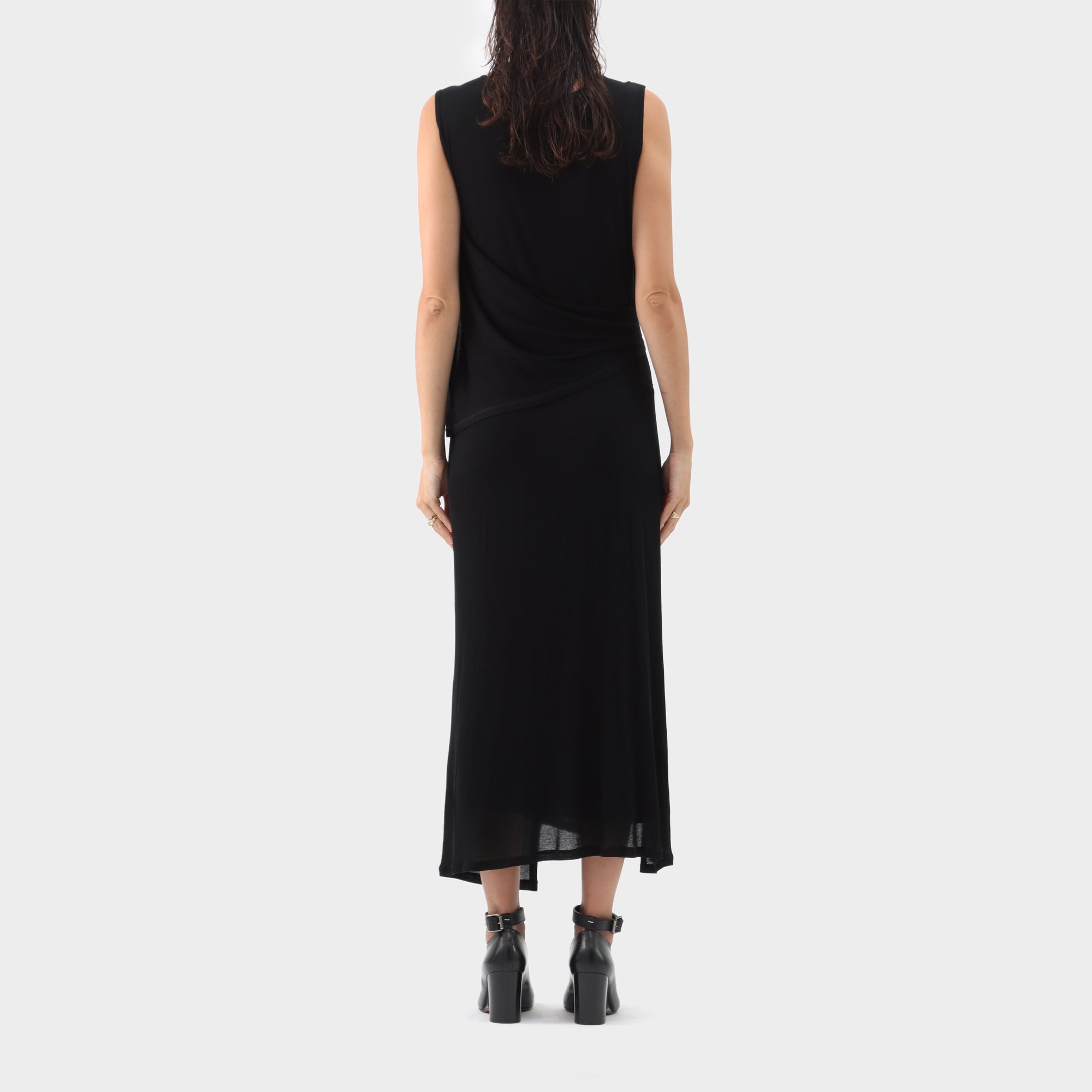 Issey Miyake Layered Asymmetrical Jersey Dress