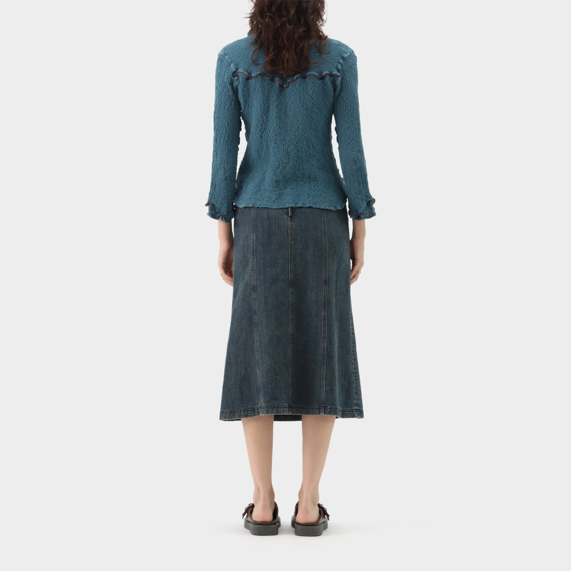 Issey Miyake Me Cauliflower Contrast Trim Shirt