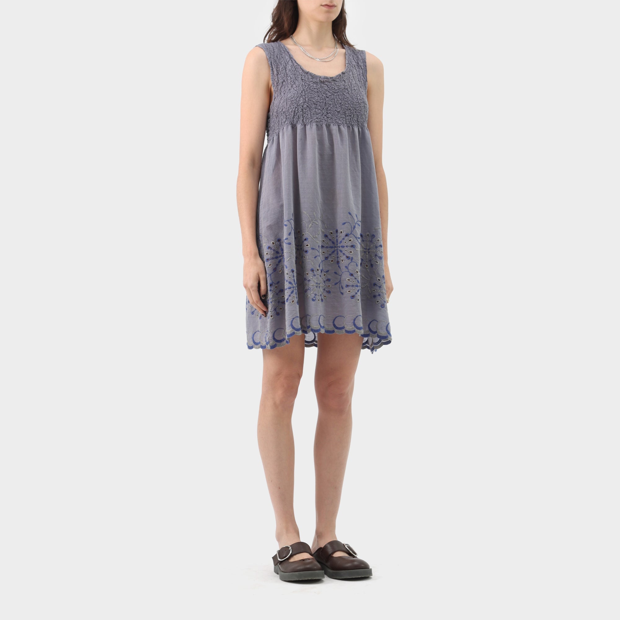 Issey Miyake ME Cotton Cauliflower Embroidered Dress