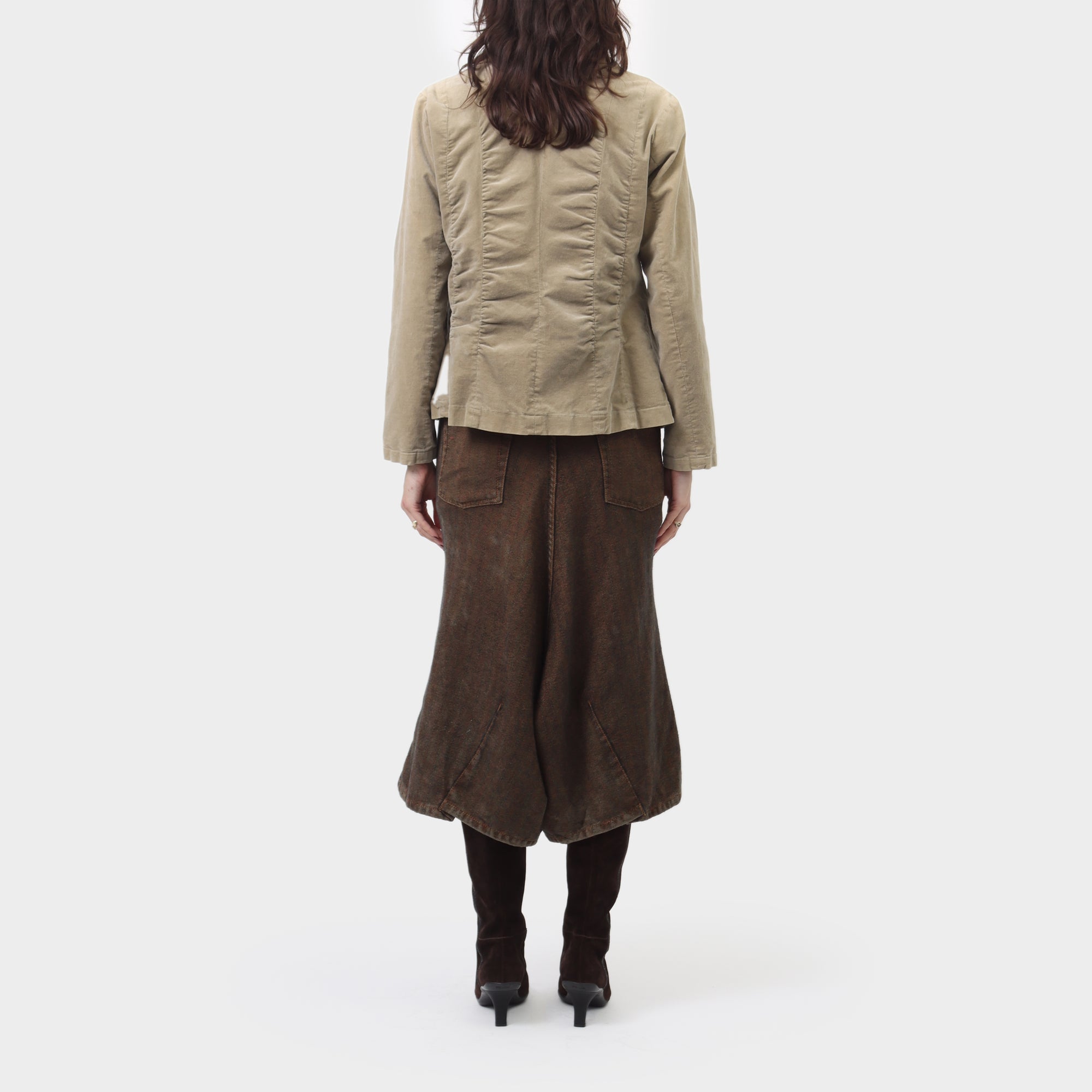 Issey Miyake Plantation Velvet Ruched Jacket