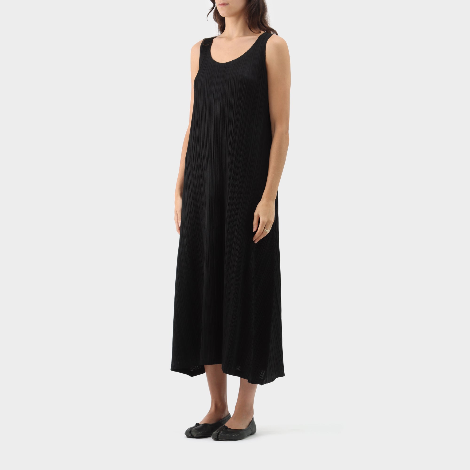 Pleats Please Flare Tank Midi Dress