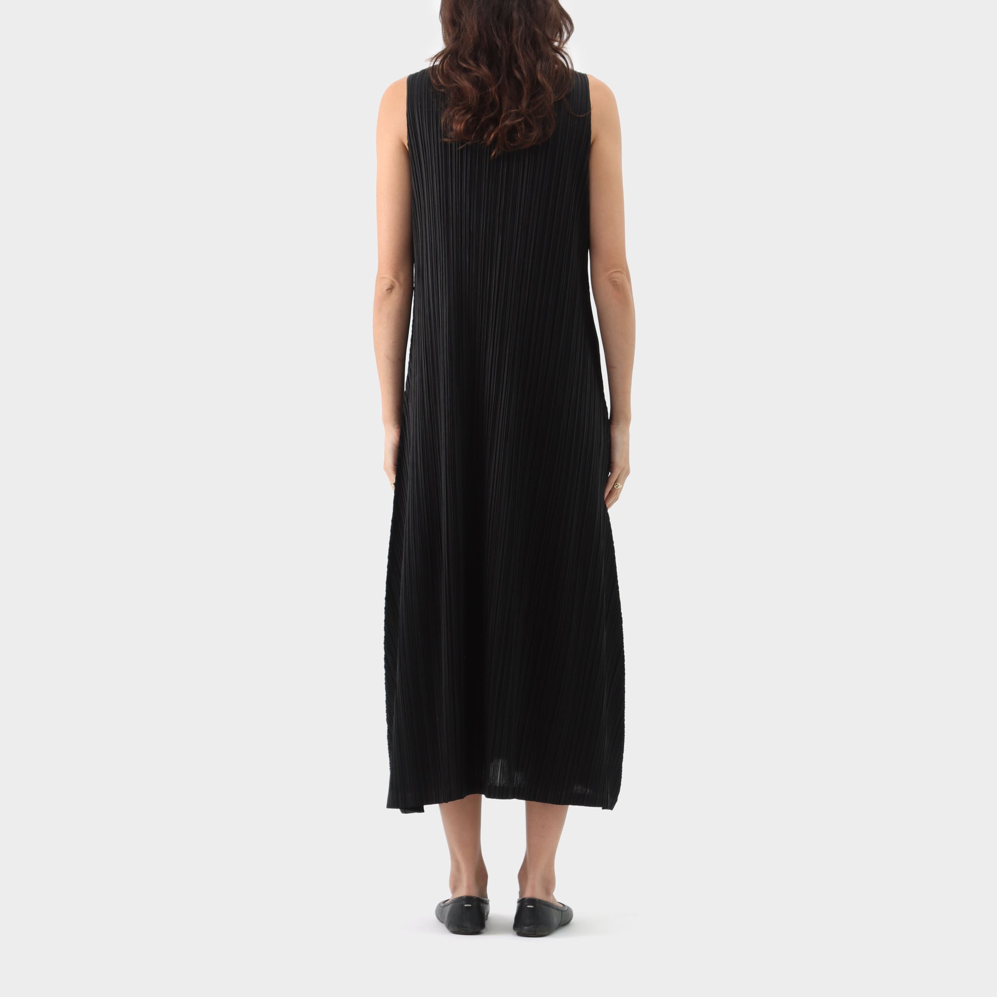 Pleats Please Flare Tank Midi Dress