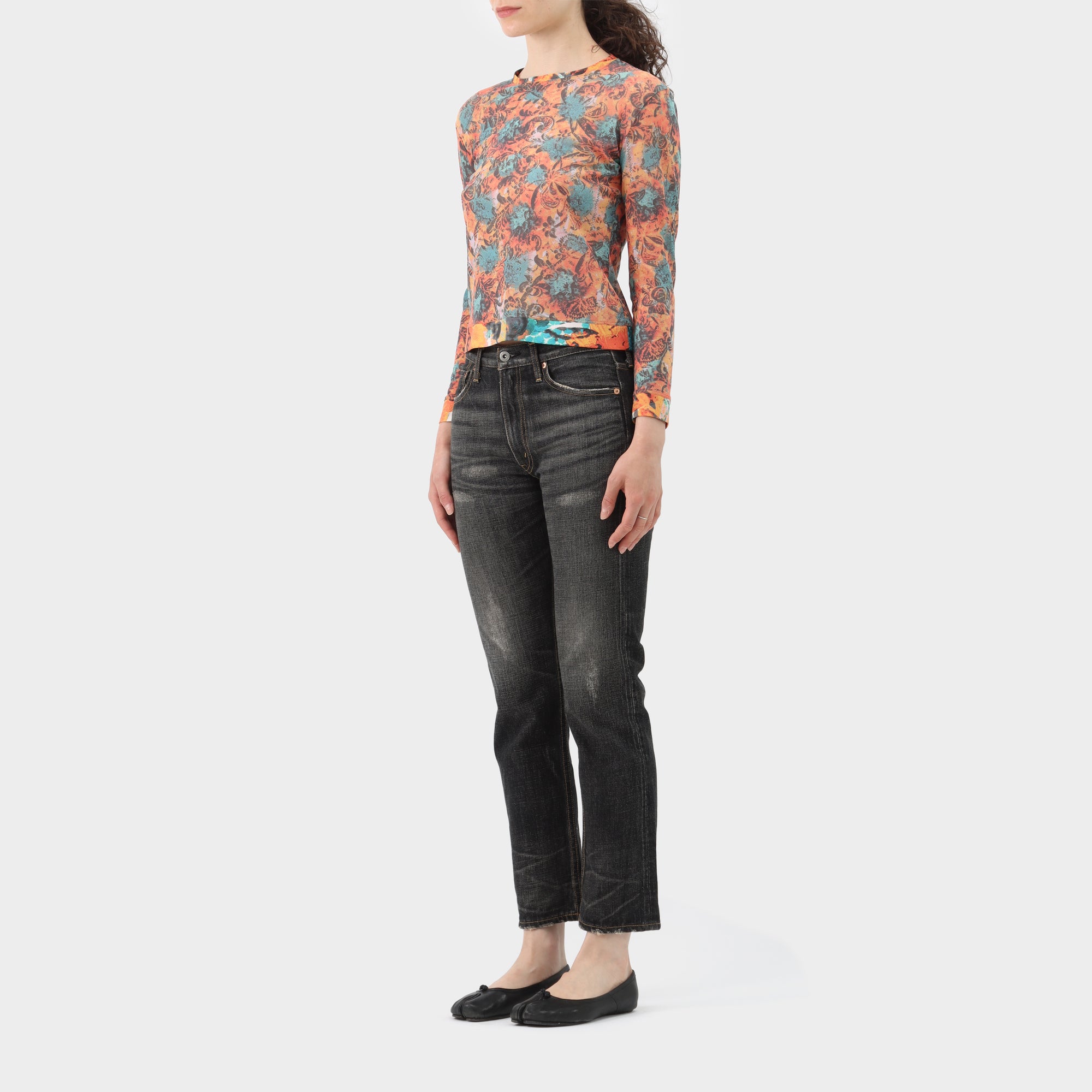 Issey Miyake Mesh Printed Long sleeve