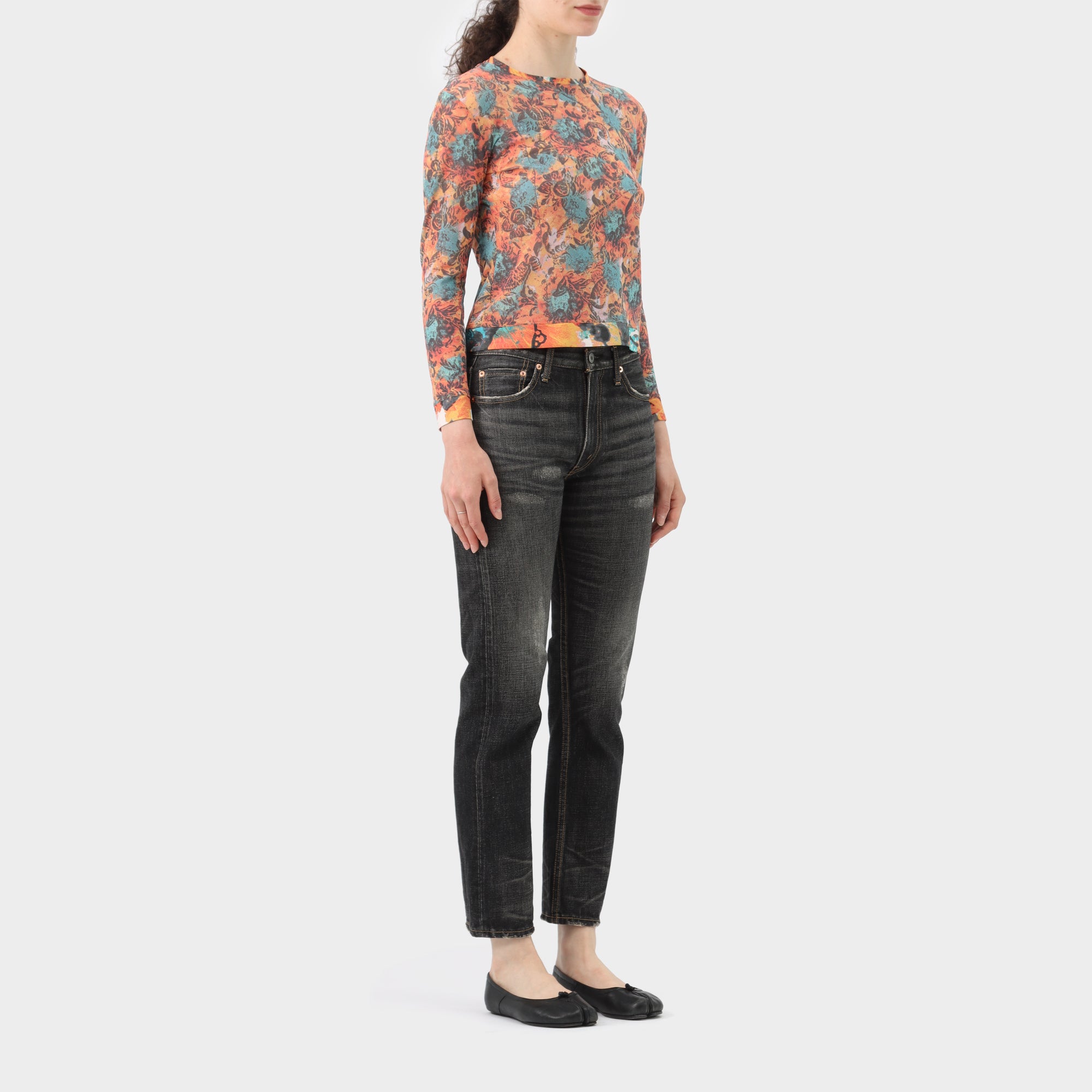 Issey Miyake Mesh Printed Long sleeve