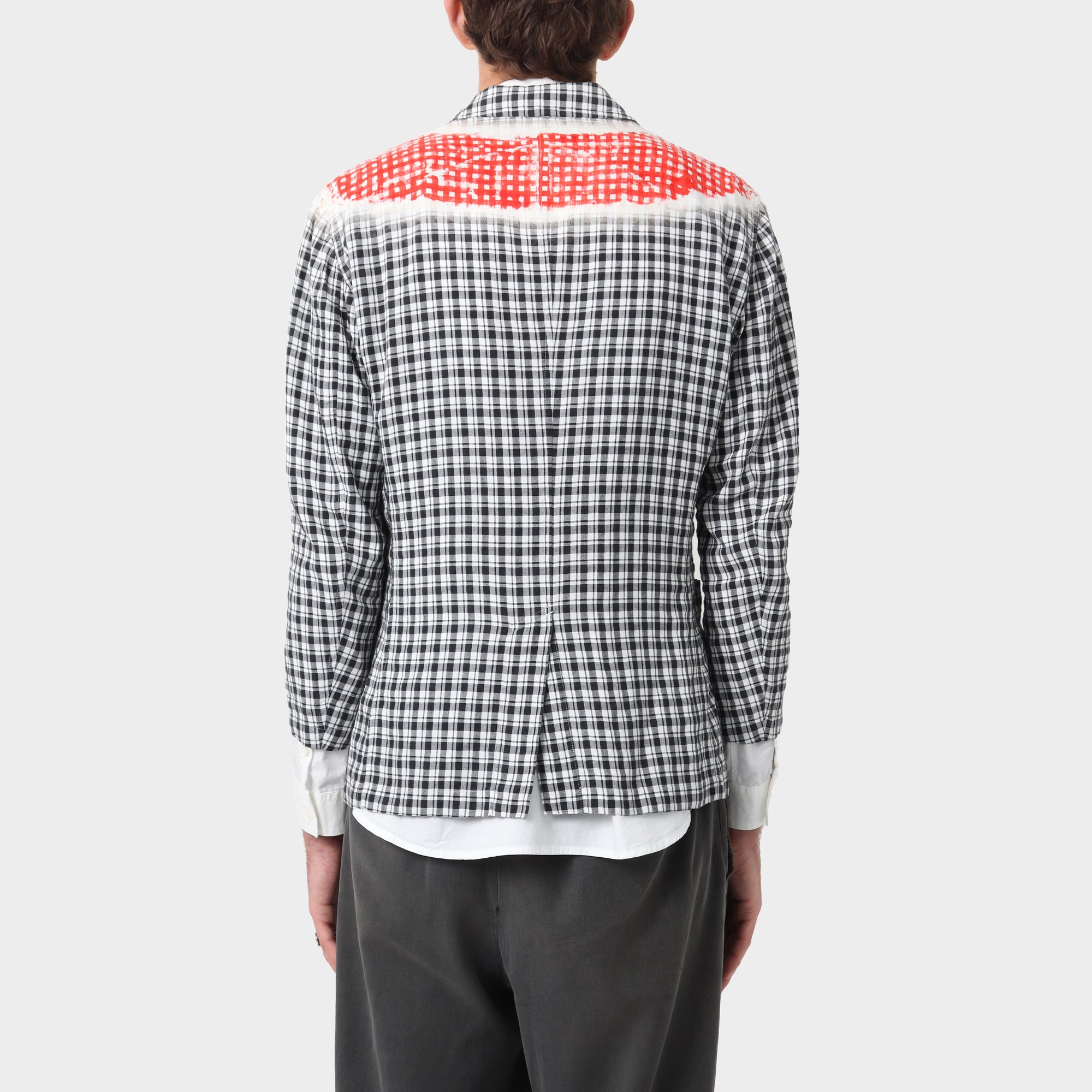 Issey Miyake Printed Check Blazer