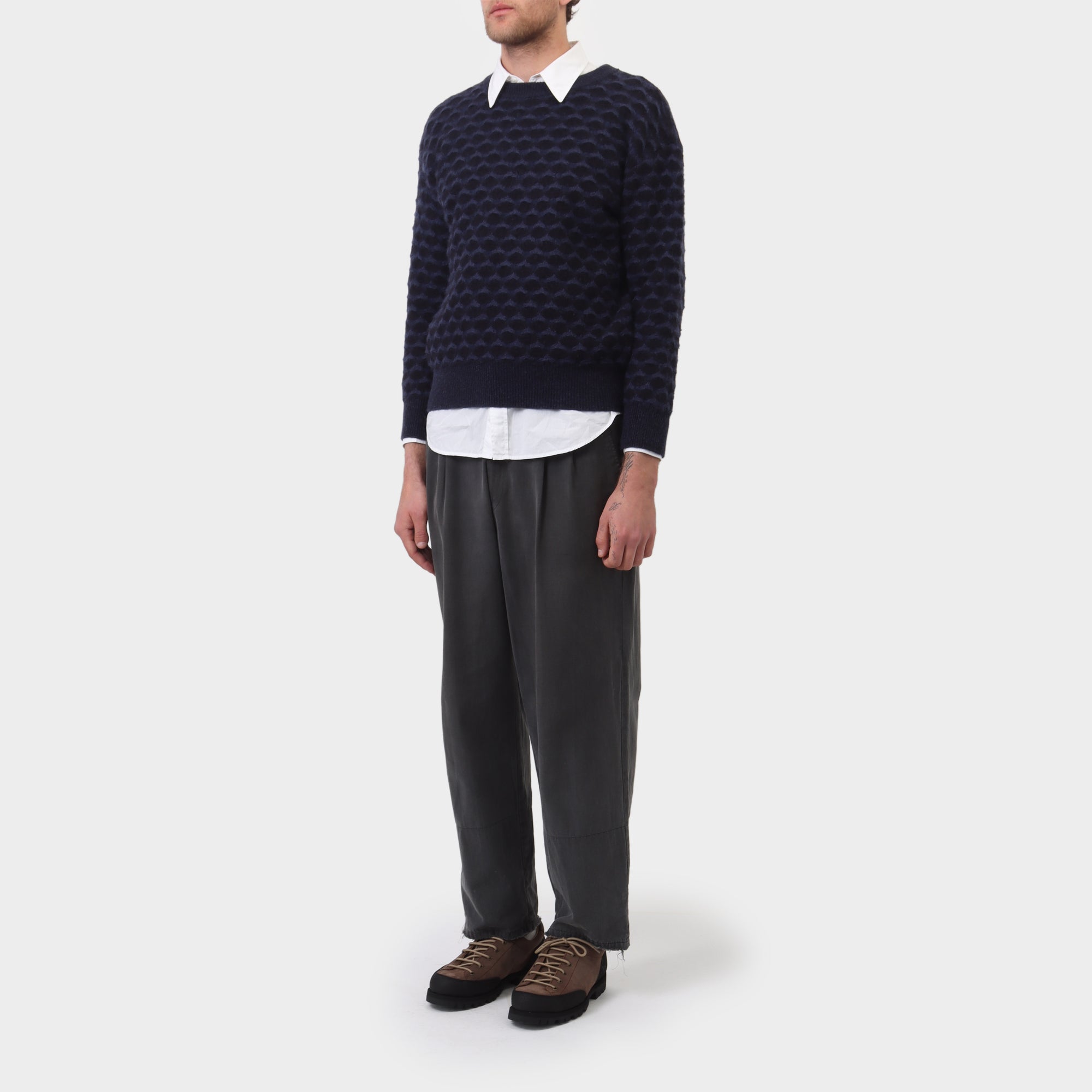 Issey Miyake Textured Wool Knit Jumper