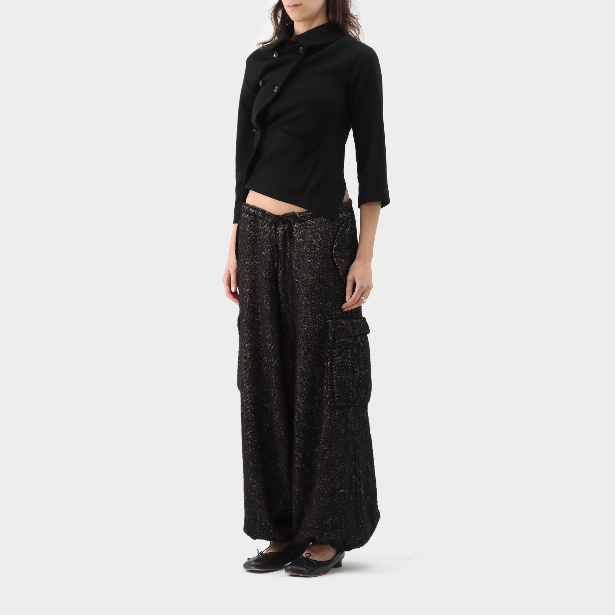 Jean Paul Gaultier Femme Alpaca Drawstring Parachute Pants