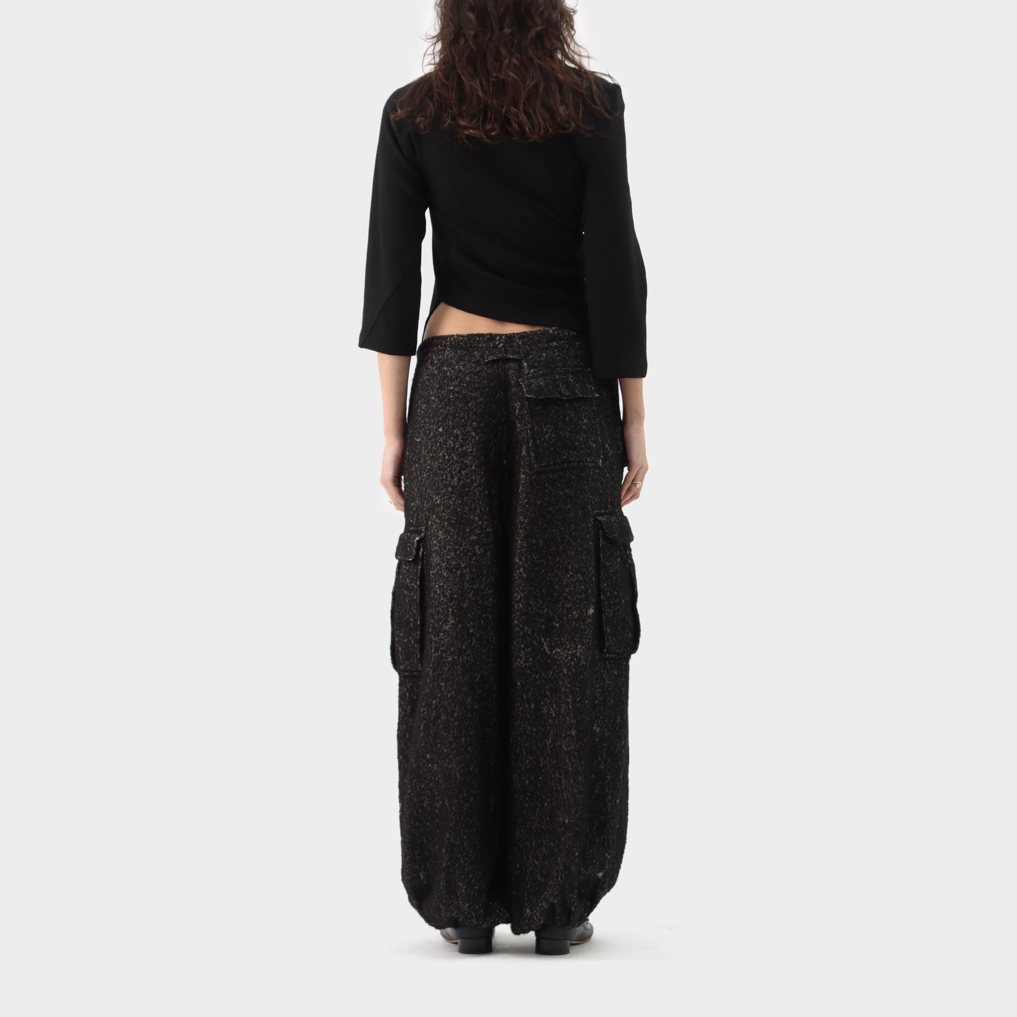 Jean Paul Gaultier Femme Alpaca Drawstring Parachute Pants