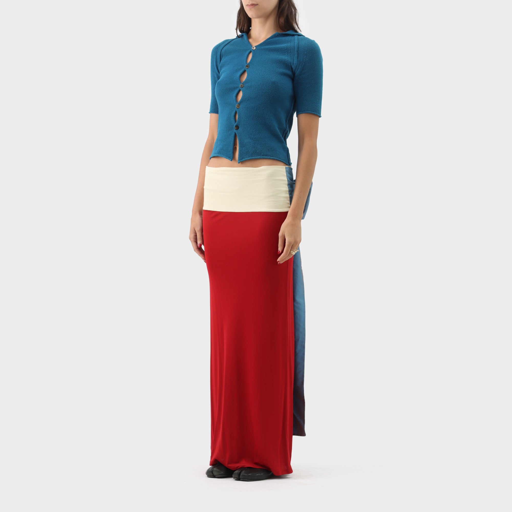 Jean Paul Gaultier Tie-Up Bow Maxi Skirt