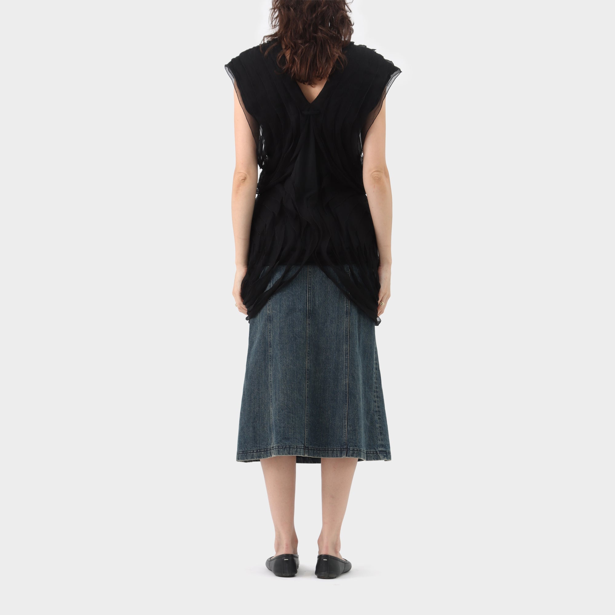 Jean Paul Gaultier Layered Chiffon Top