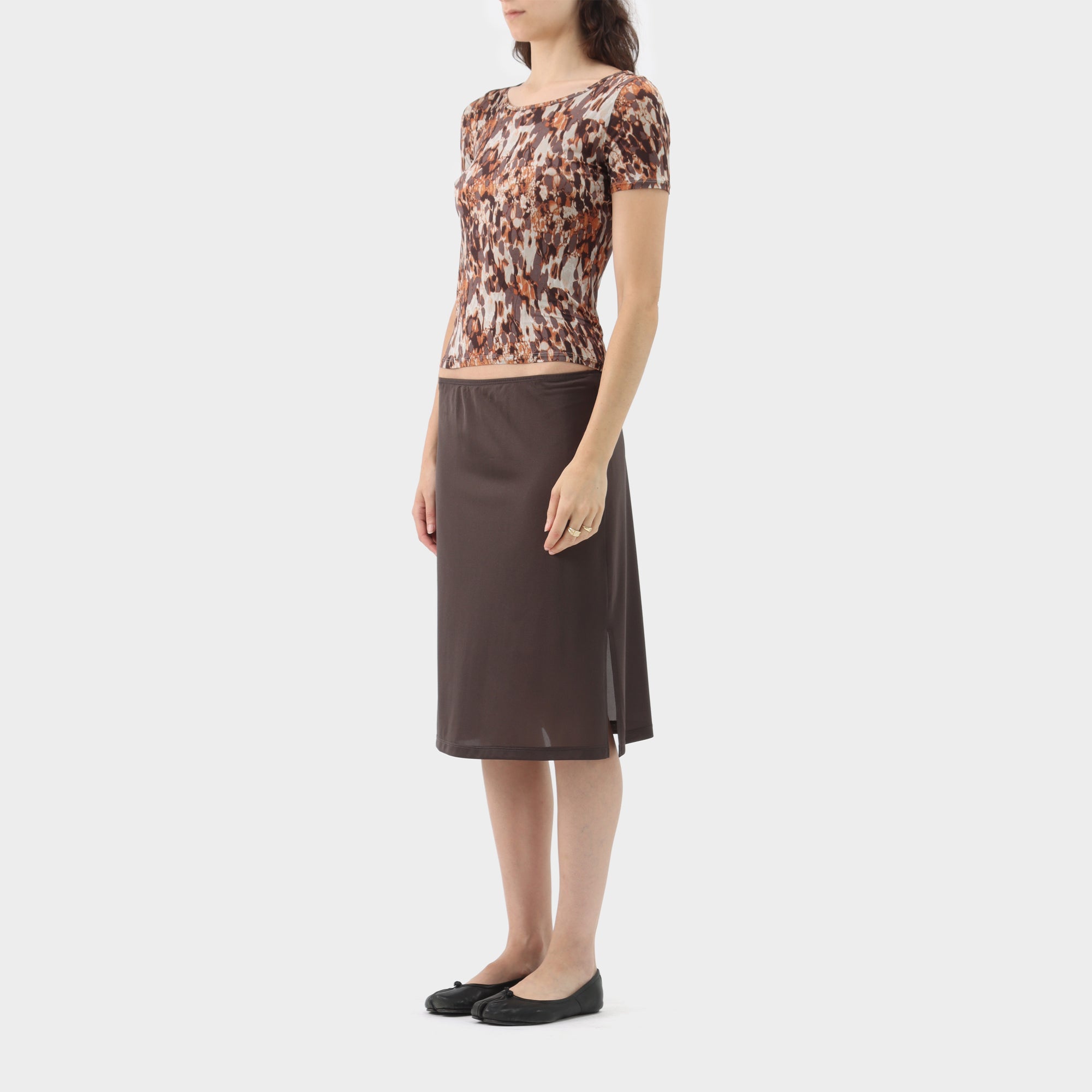 Jean Paul Gaultier Printed Rayon Jersey Top