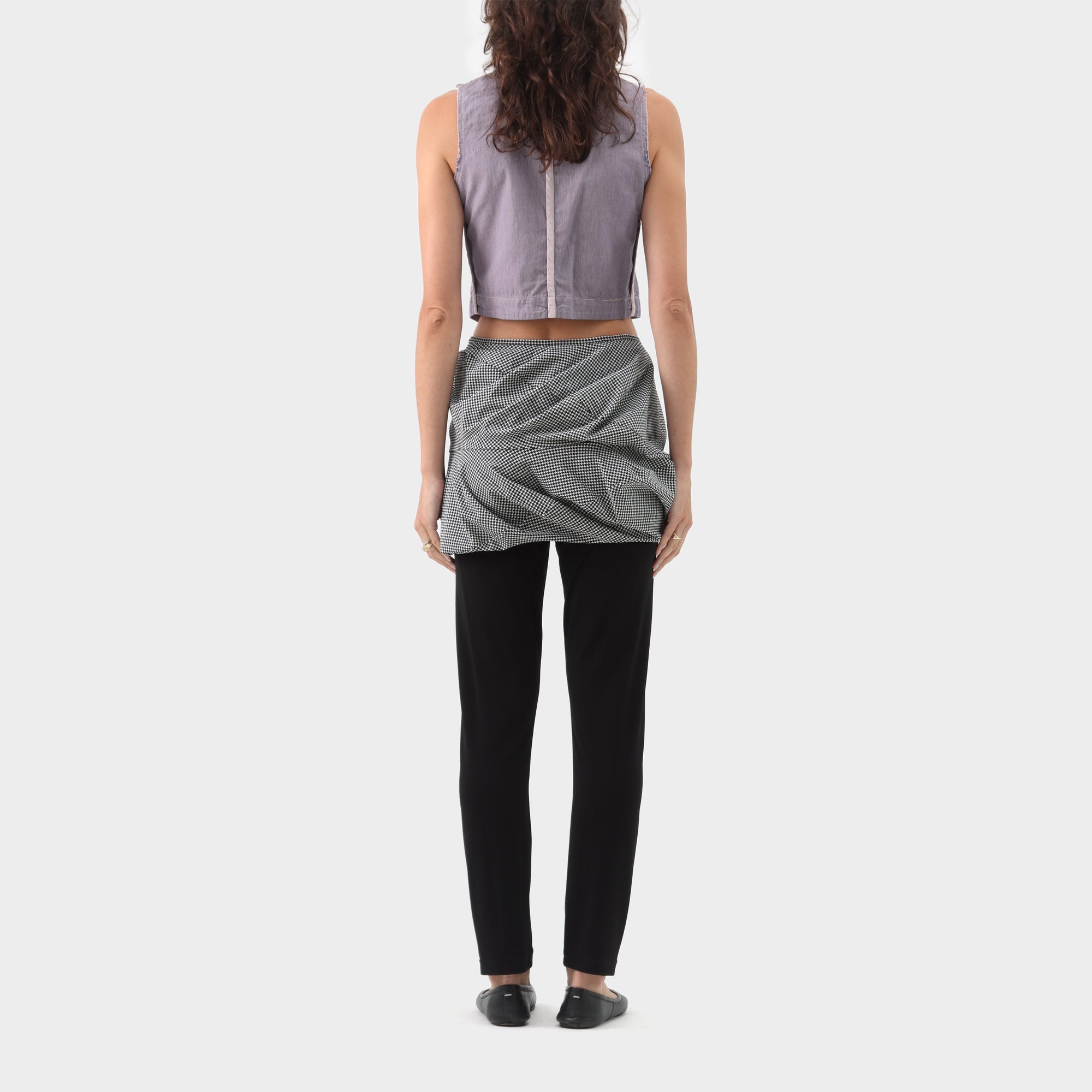 Junya Watanabe Houndstooth Puff skirt with Leggings