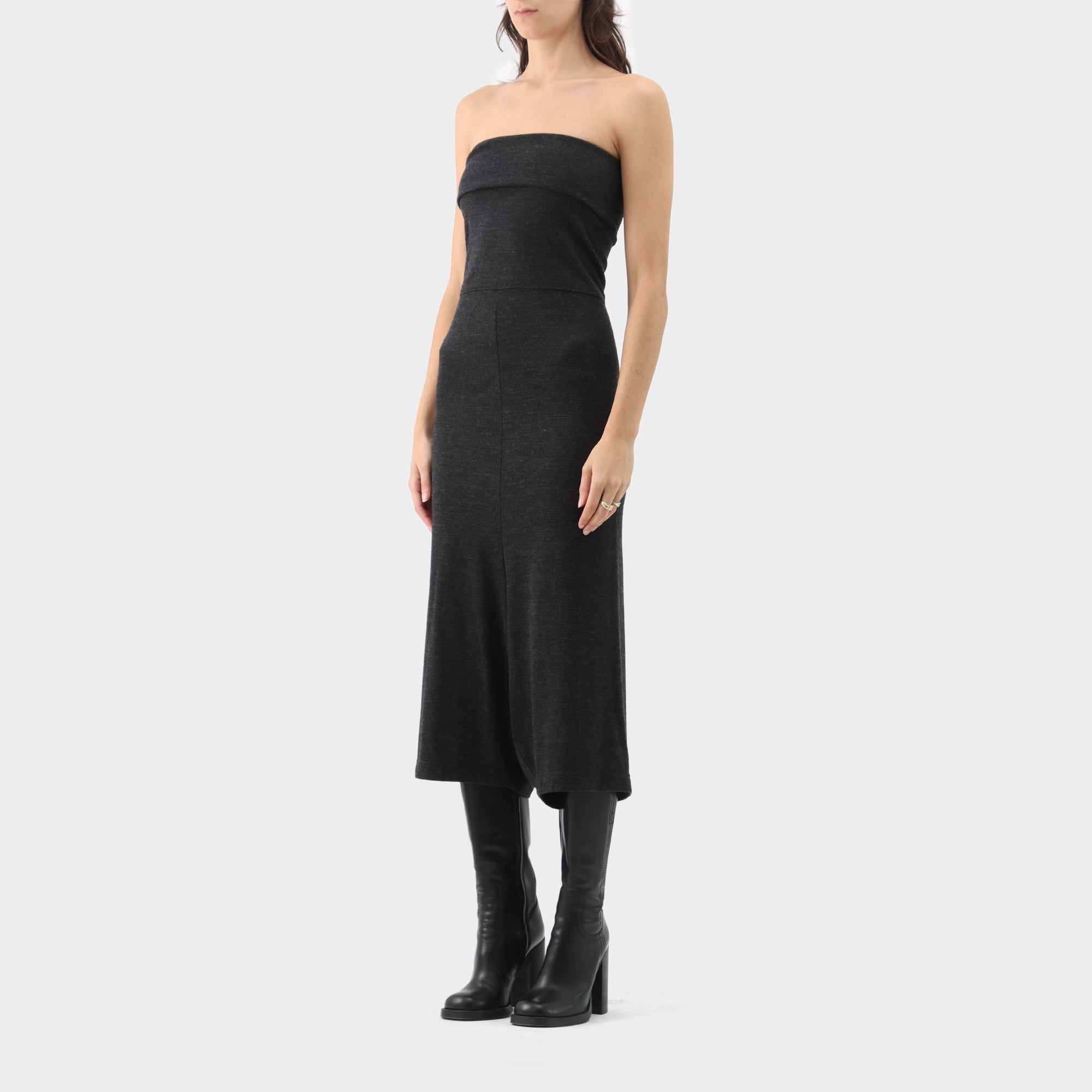 Junya Watanabe Wool Knit Bandeau Jumpsuit