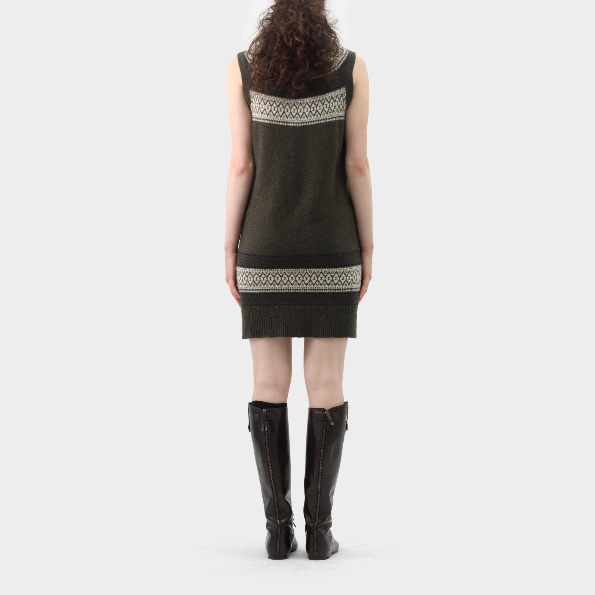 Junya Watanabe Wool Patterned Tank Dress
