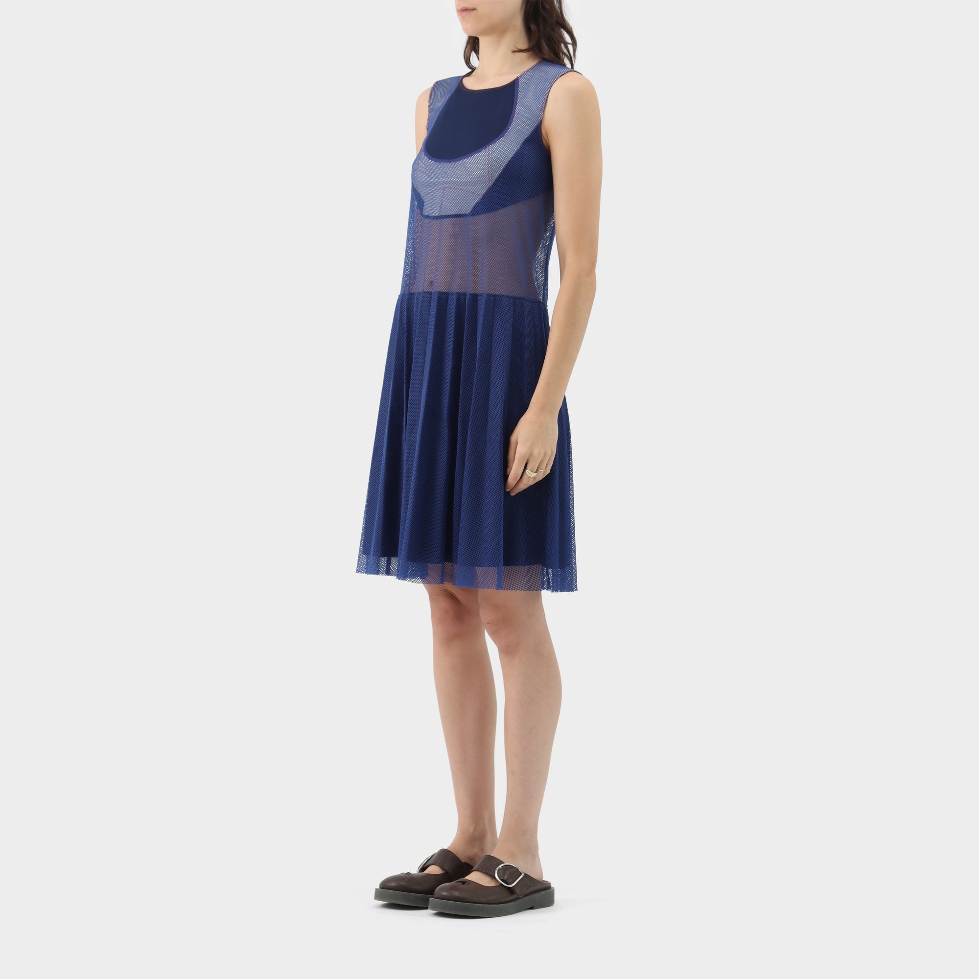 Junya Watanabe Pleated Mesh Tennis Dress
