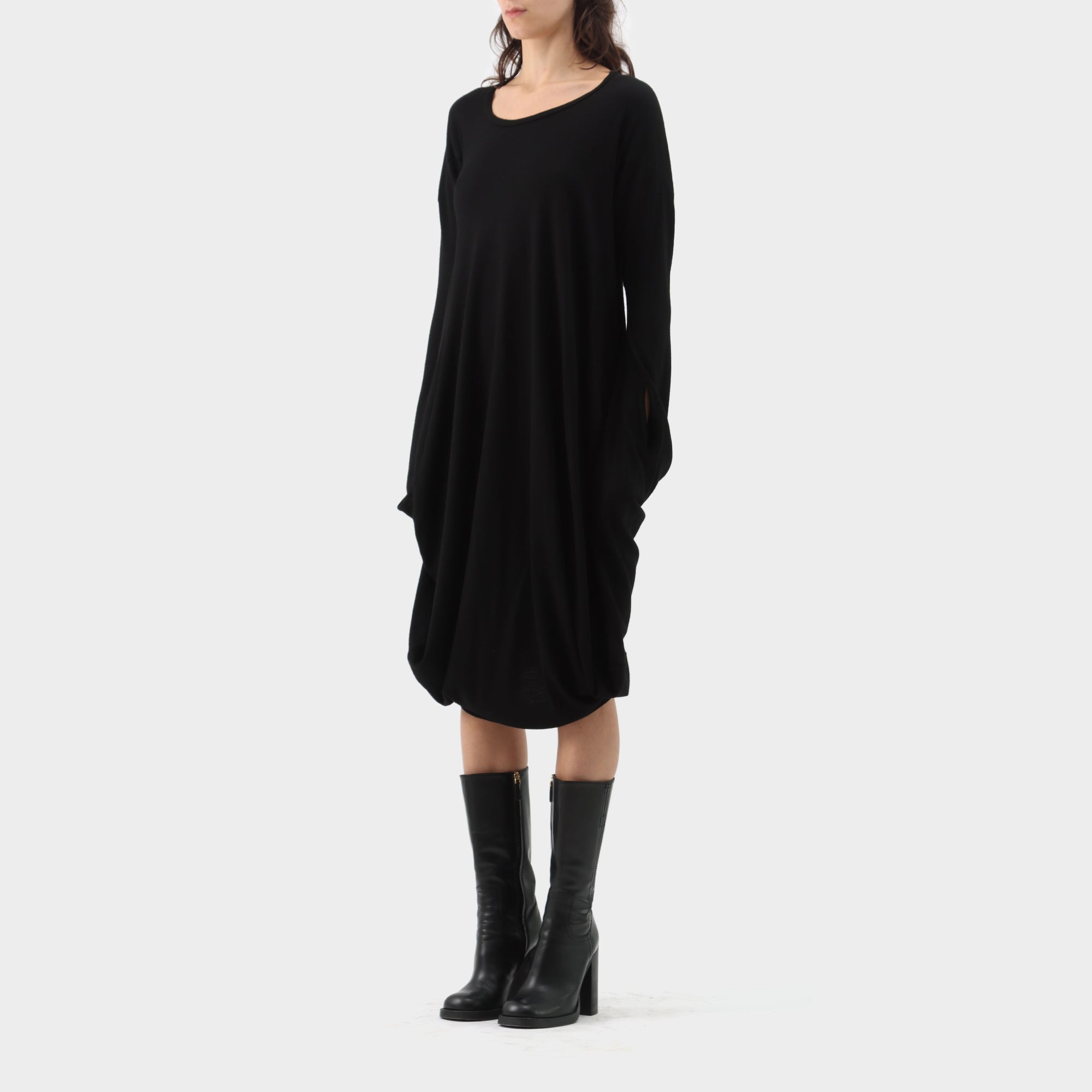 Junya Watanabe Wool Knit Circle Sleeve Dress
