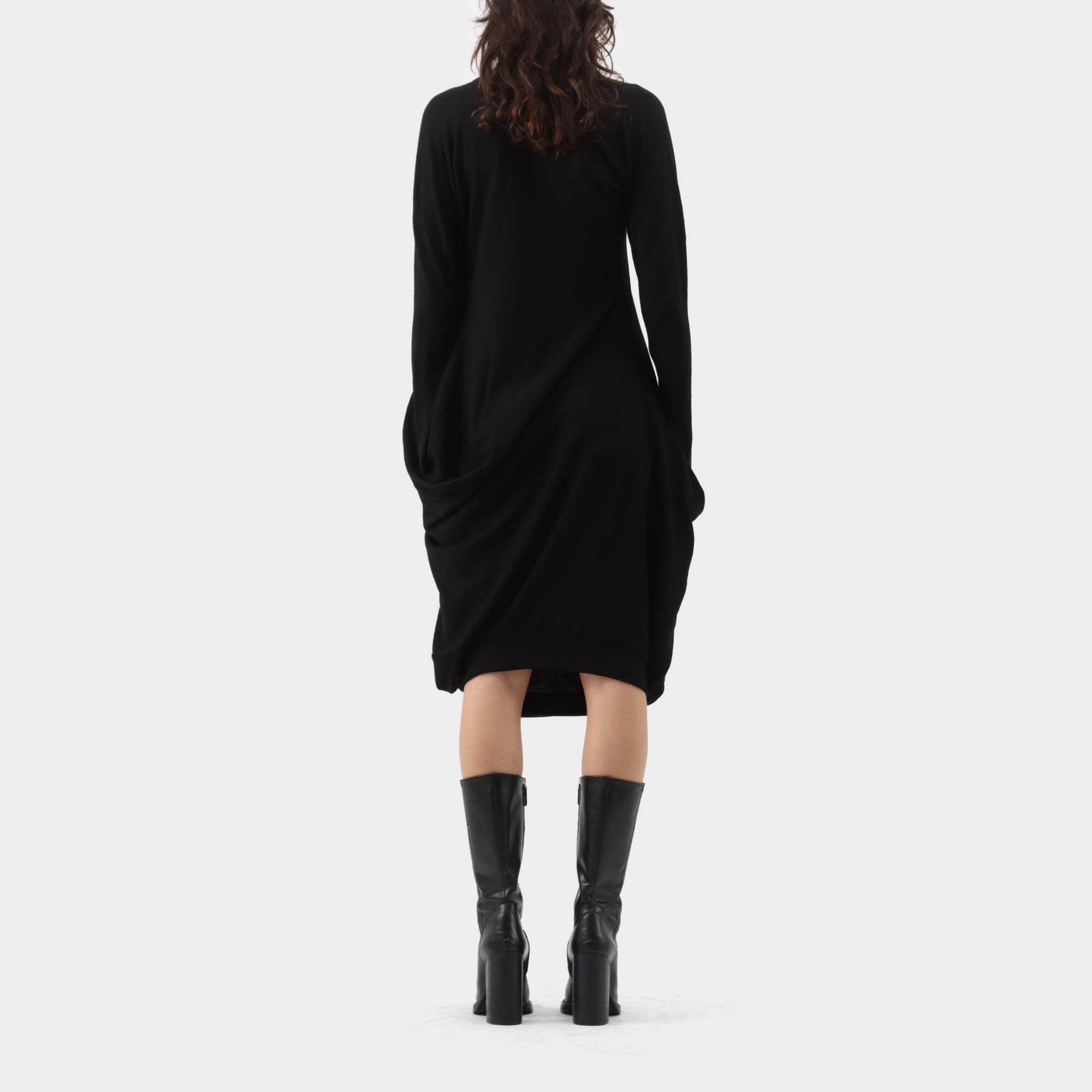 Junya Watanabe Wool Knit Circle Sleeve Dress