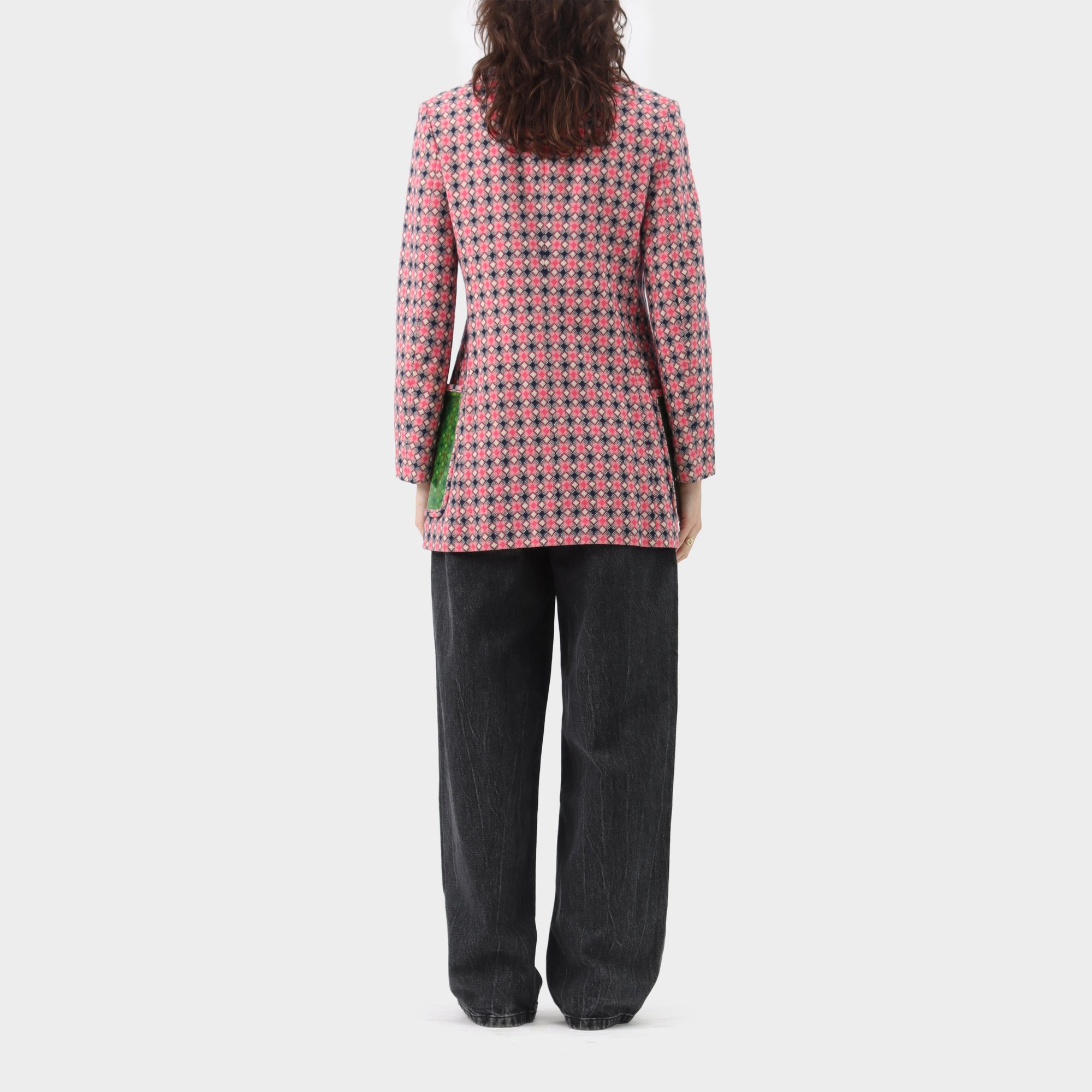Junya Watanabe Diamond Wool Jacket w PVC Pockets