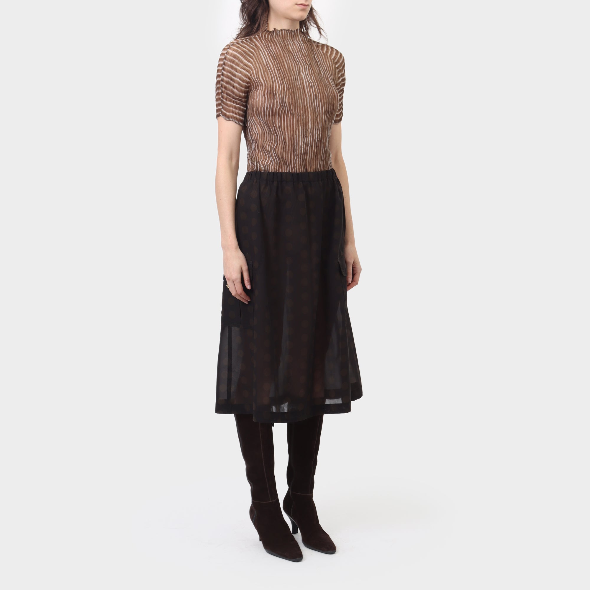 Junya Watanabe Sheer Polka Dot Skirt