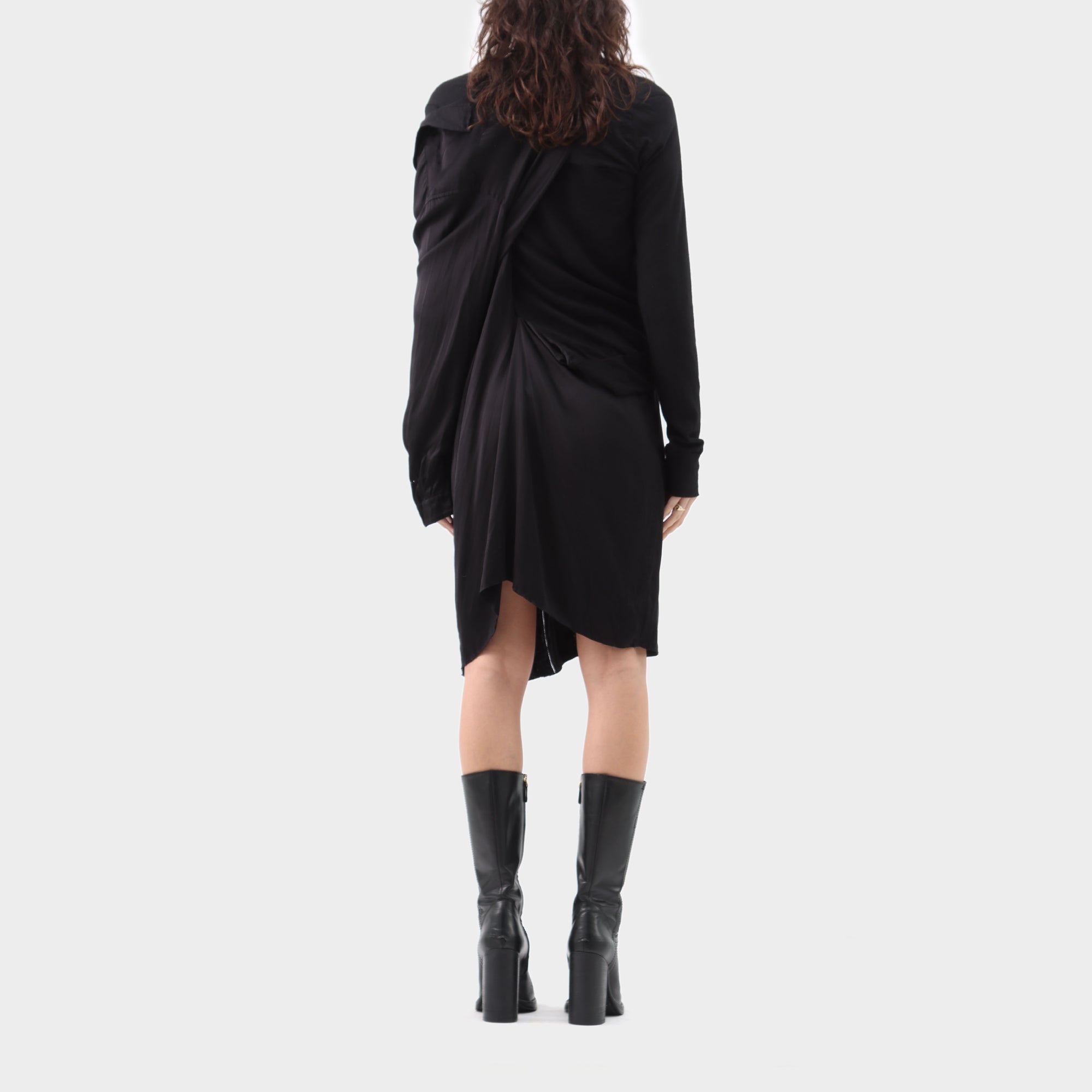 Black Junya Watanabe Tiered Deconstructed Dress