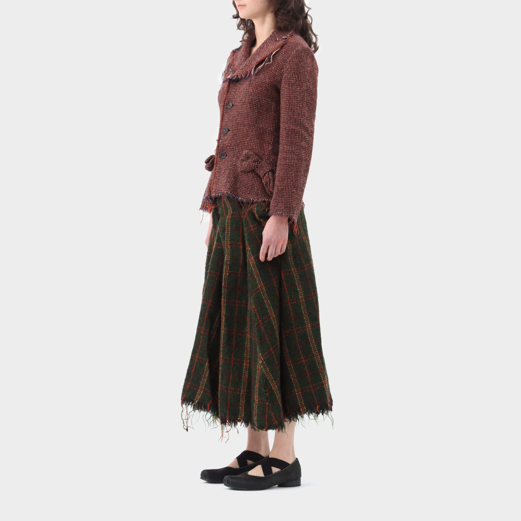 Junya Watanabe Wool Tweed Bow Blazer & Skirt