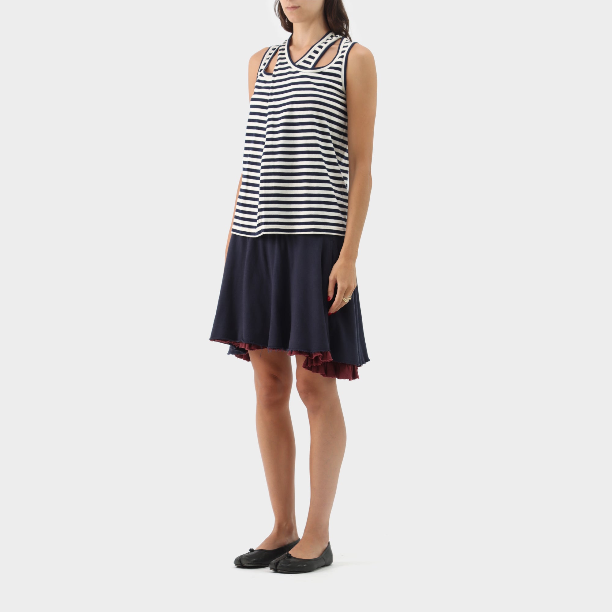 Junya Watanabe Striped Crossover Tank Top