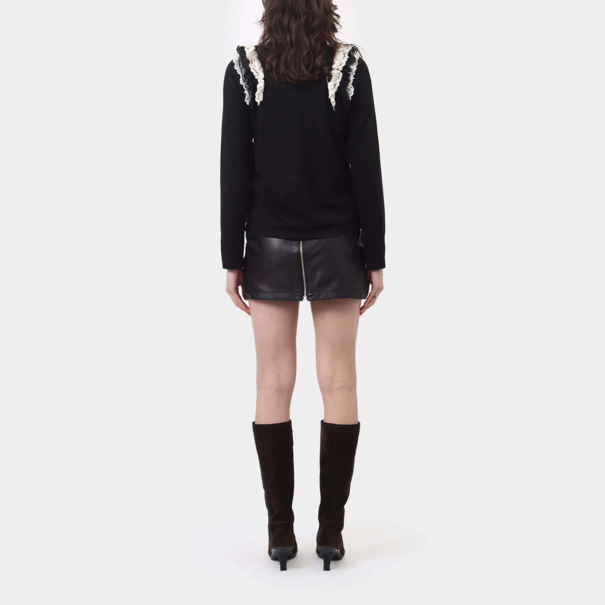 Junya Watanabe MAN Wool Long Sleeve with Lace Ruffle