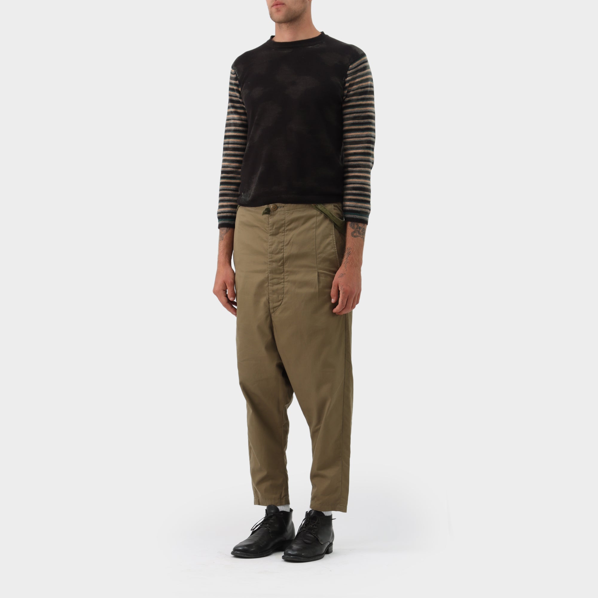 Kapital Drop-Crotch Suspender Trousers
