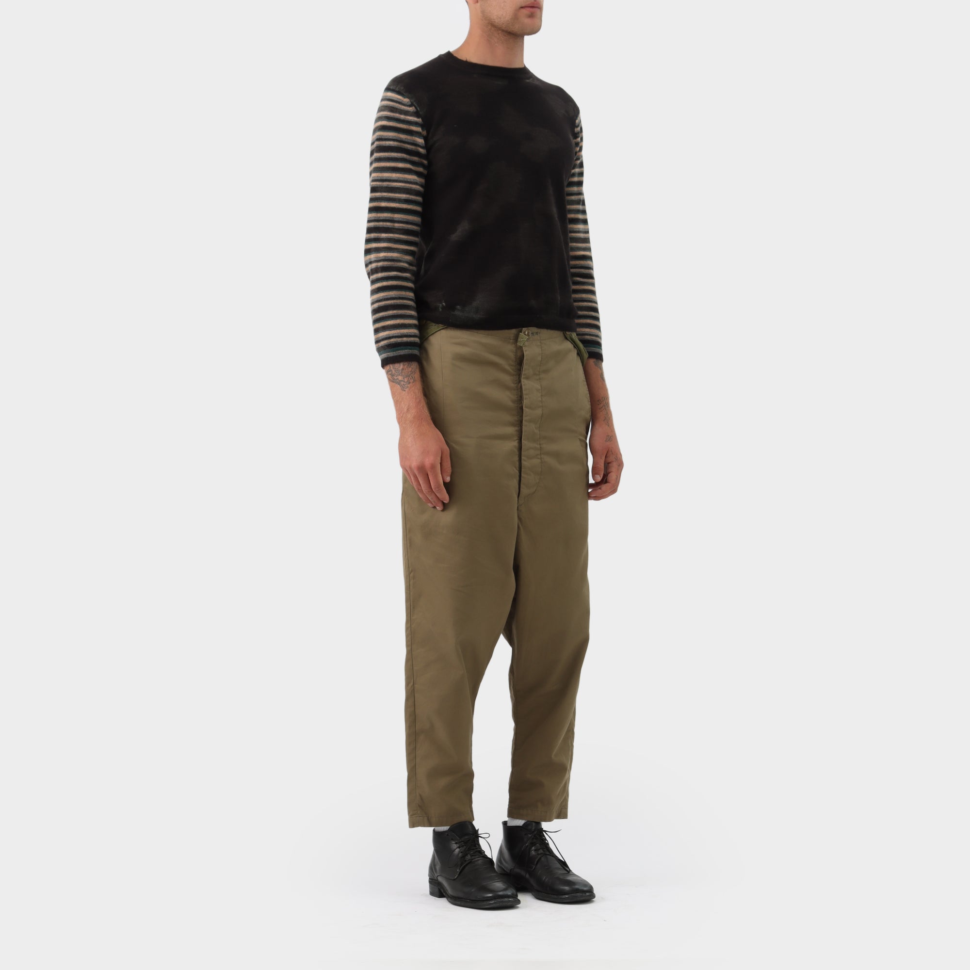 Kapital Drop-Crotch Suspender Trousers