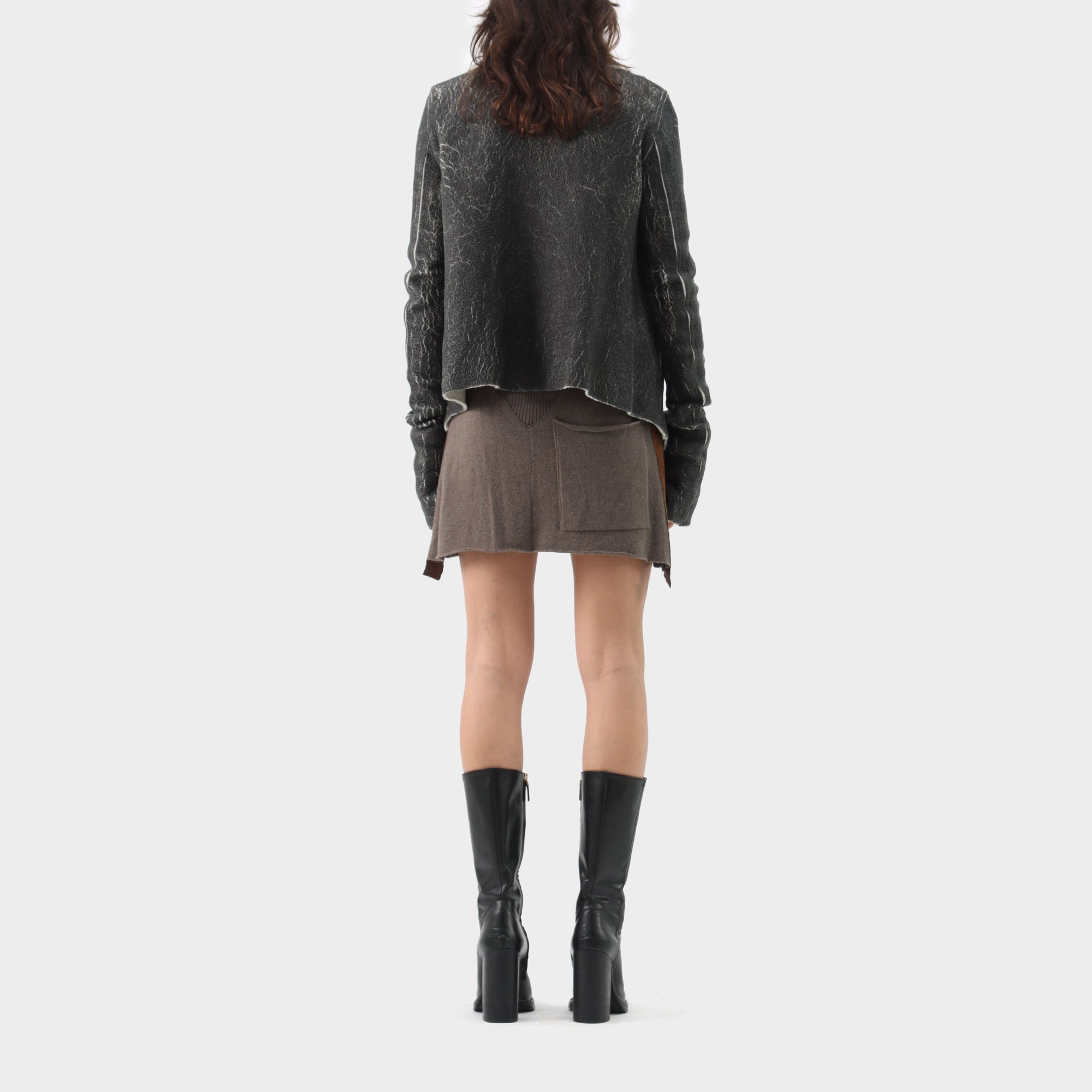 L.G.B Cotton Cracked Coating Drape Jacket