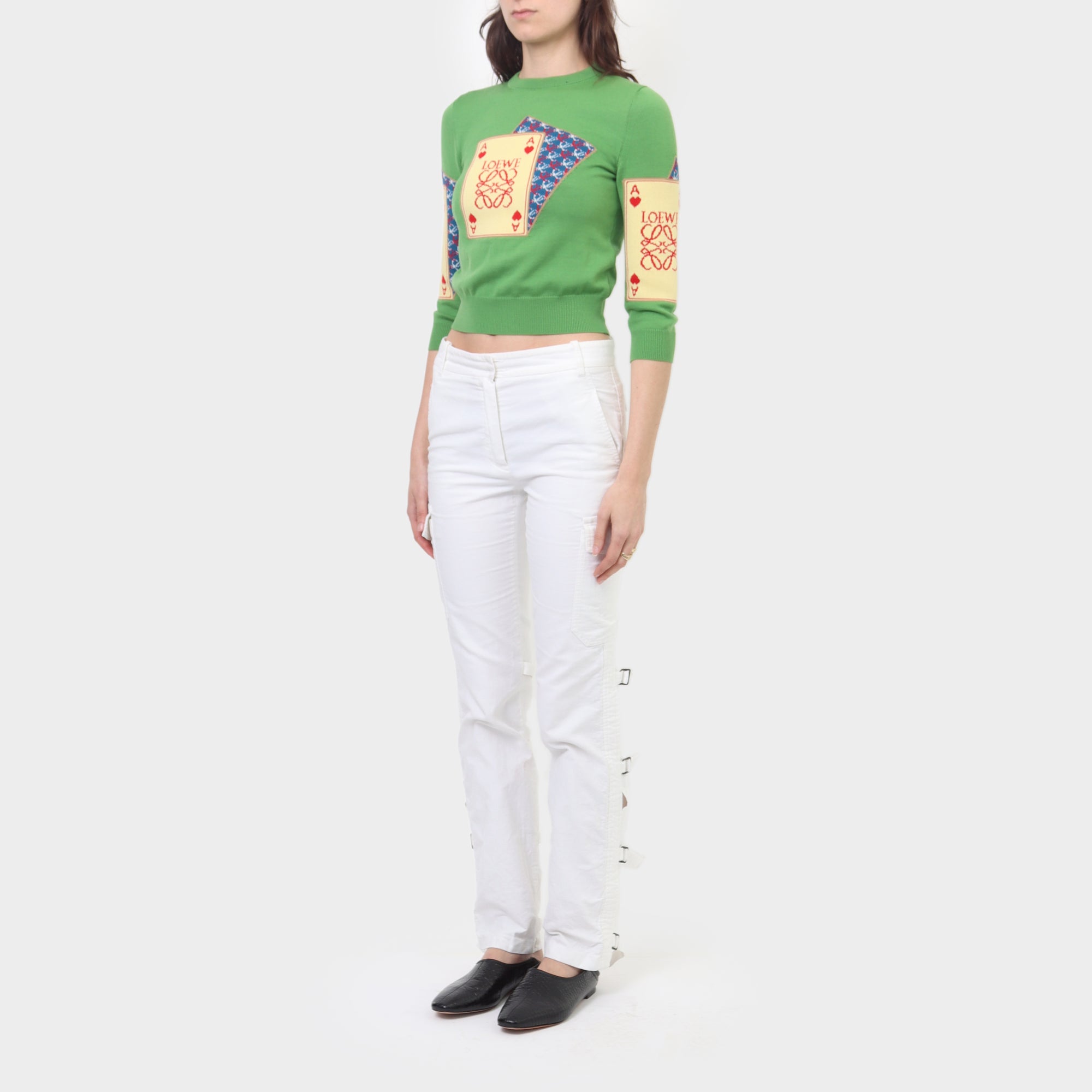 Loewe Cropped Card Sweater
