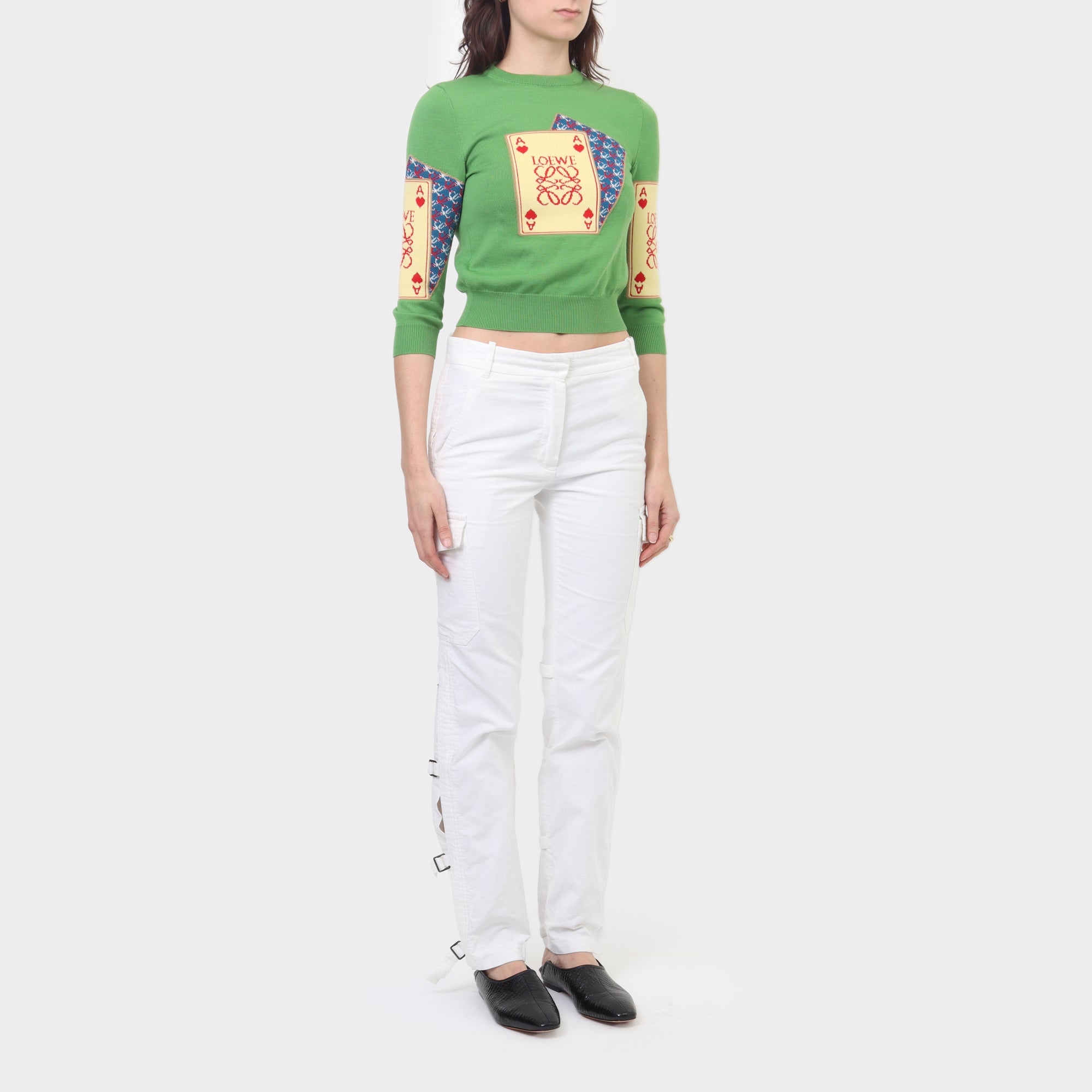 Loewe Cropped Card Sweater