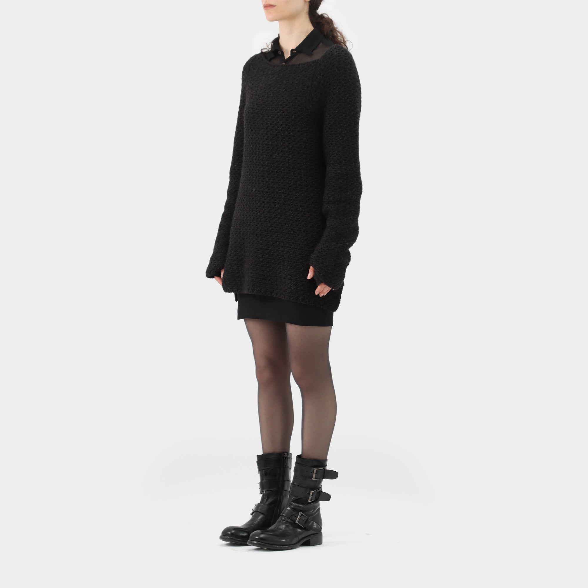 Lost and Found Ria Dunn Knitted Linen/Angora Wool Sweater