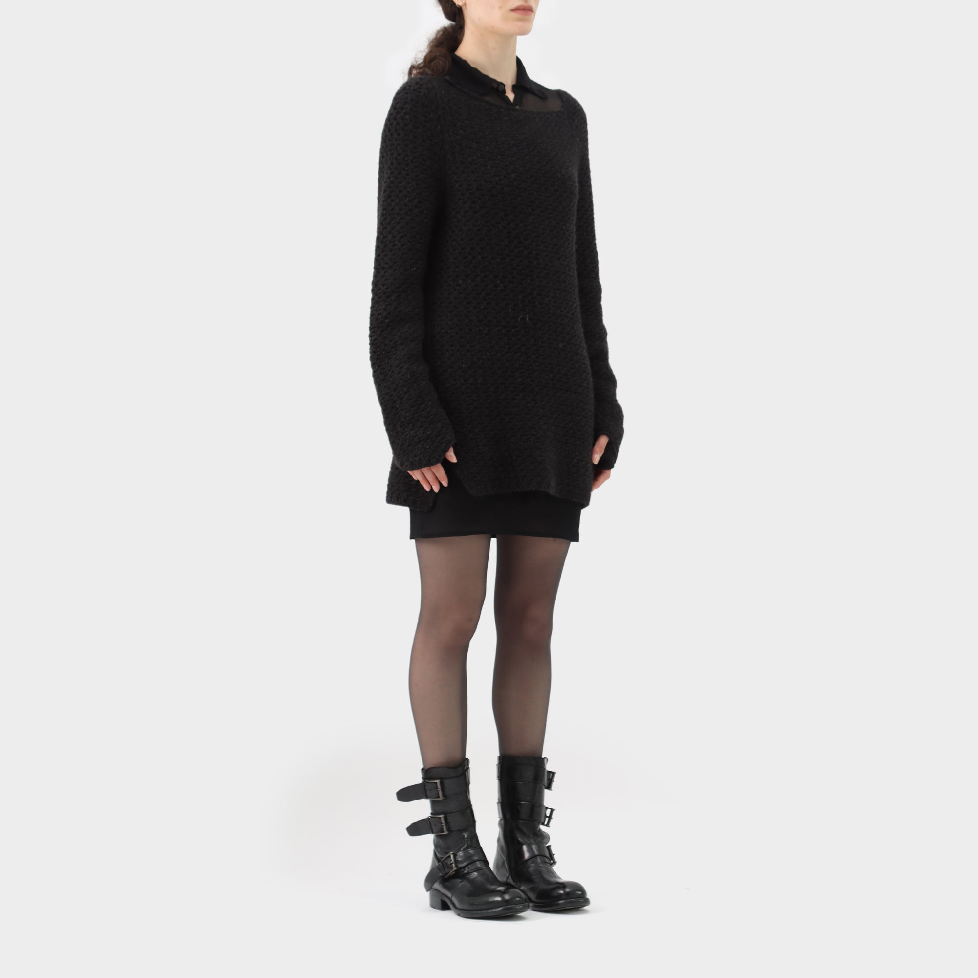 Lost and Found Ria Dunn Knitted Linen/Angora Wool Sweater