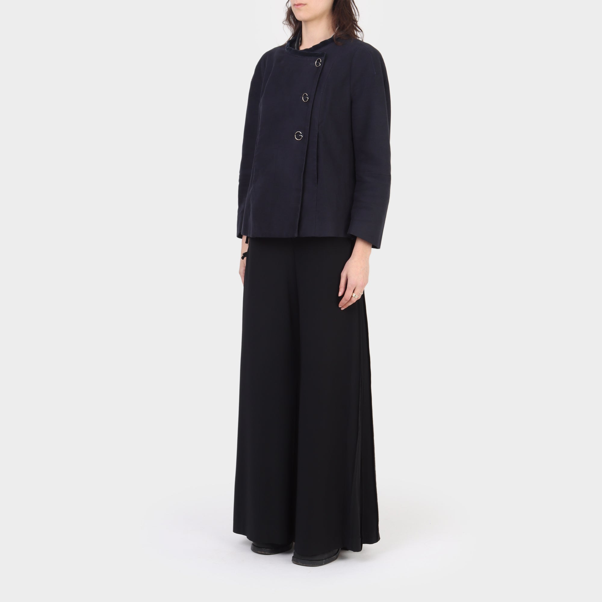 Marithé+François Girbaud Heavy Collarless Cotton Jacket