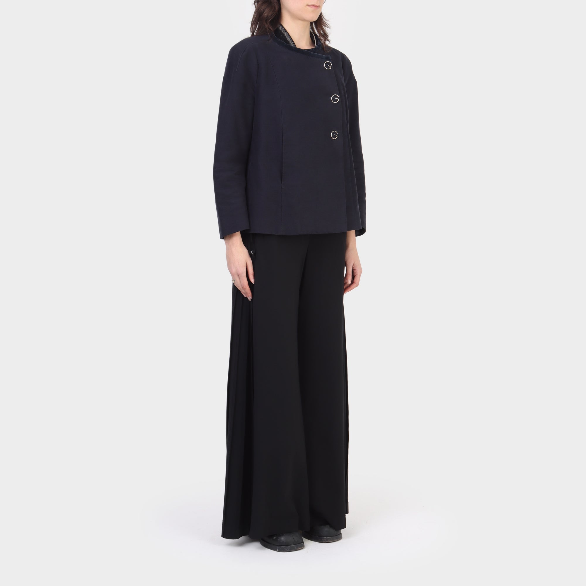 Marithé+François Girbaud Heavy Collarless Cotton Jacket