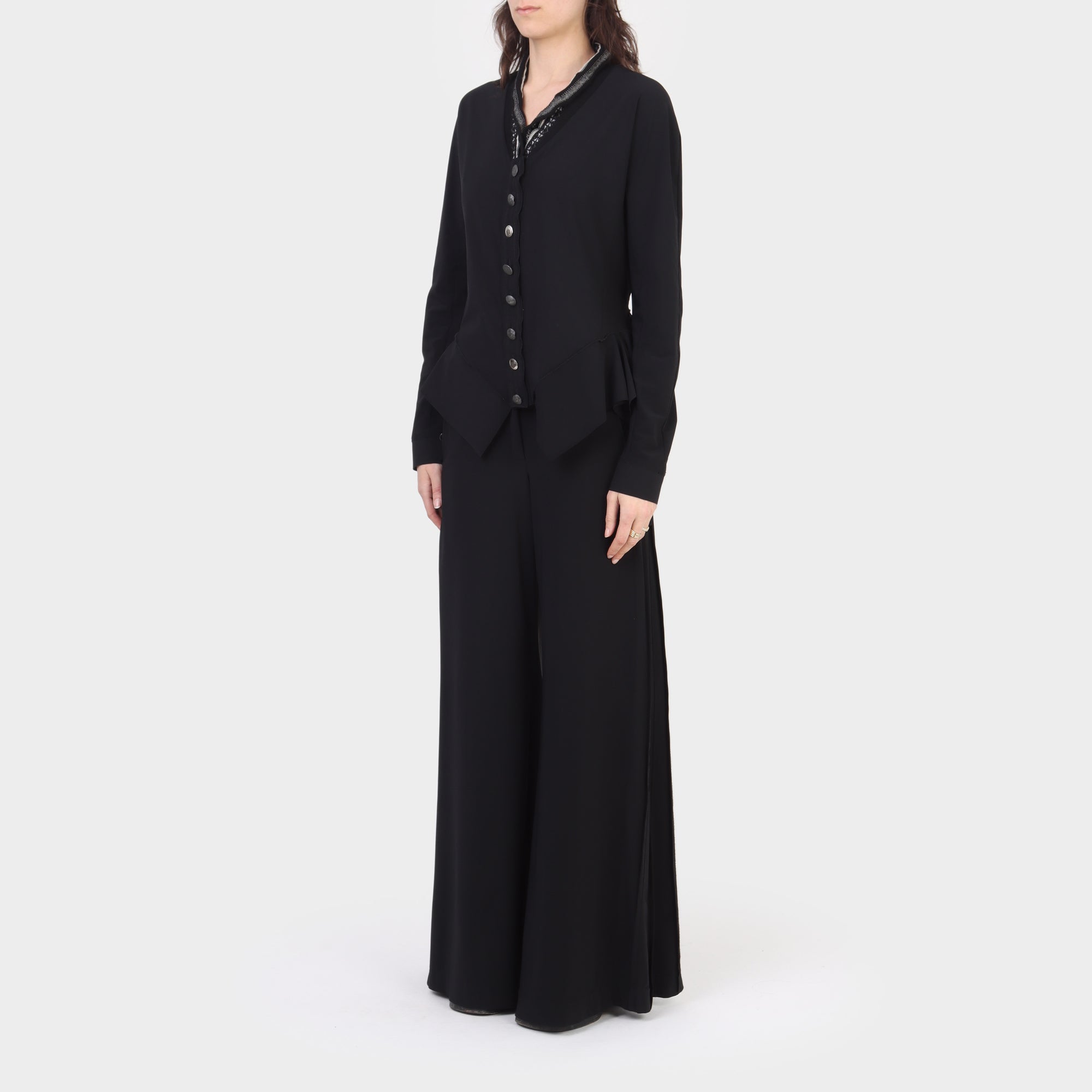 Marithé+François Girbaud Draped Fitted Jacket With Wool Collar