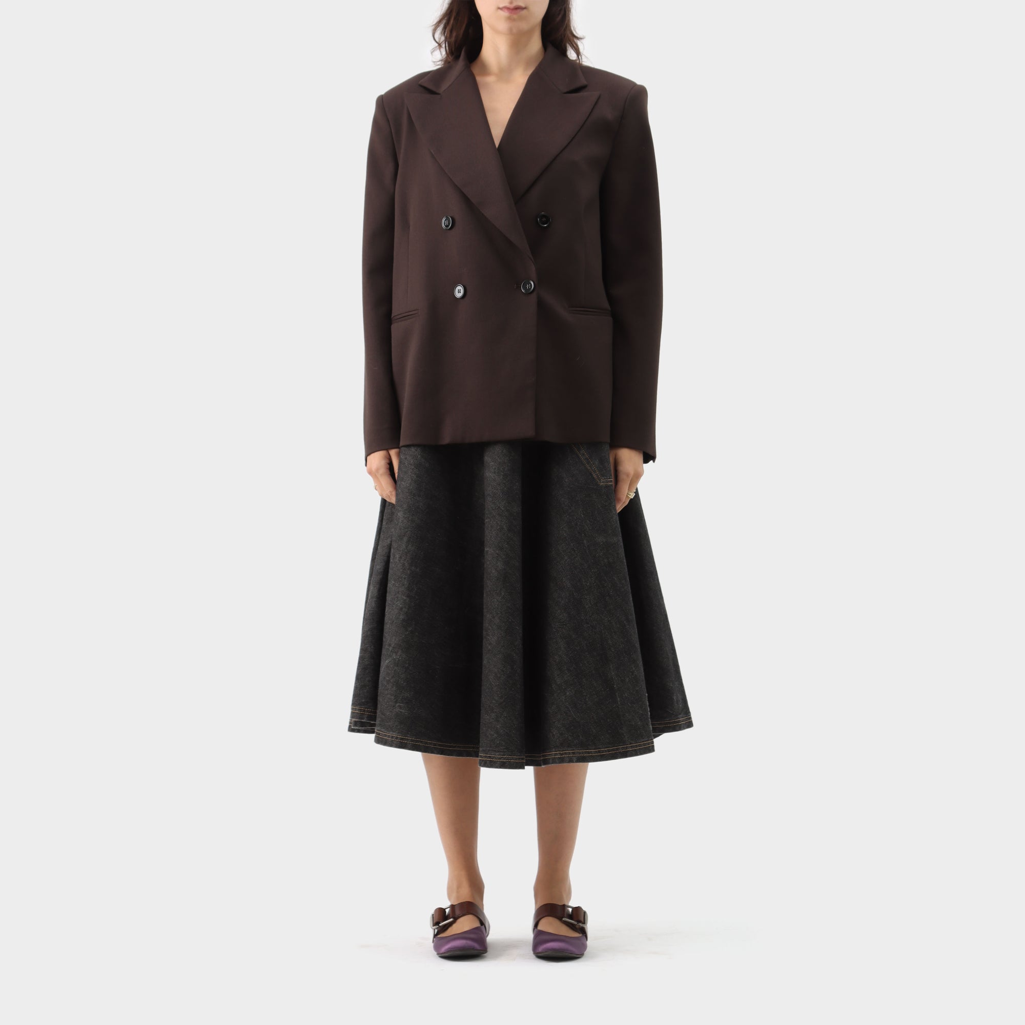 MM6 Double Breast Wool Blend Blazer