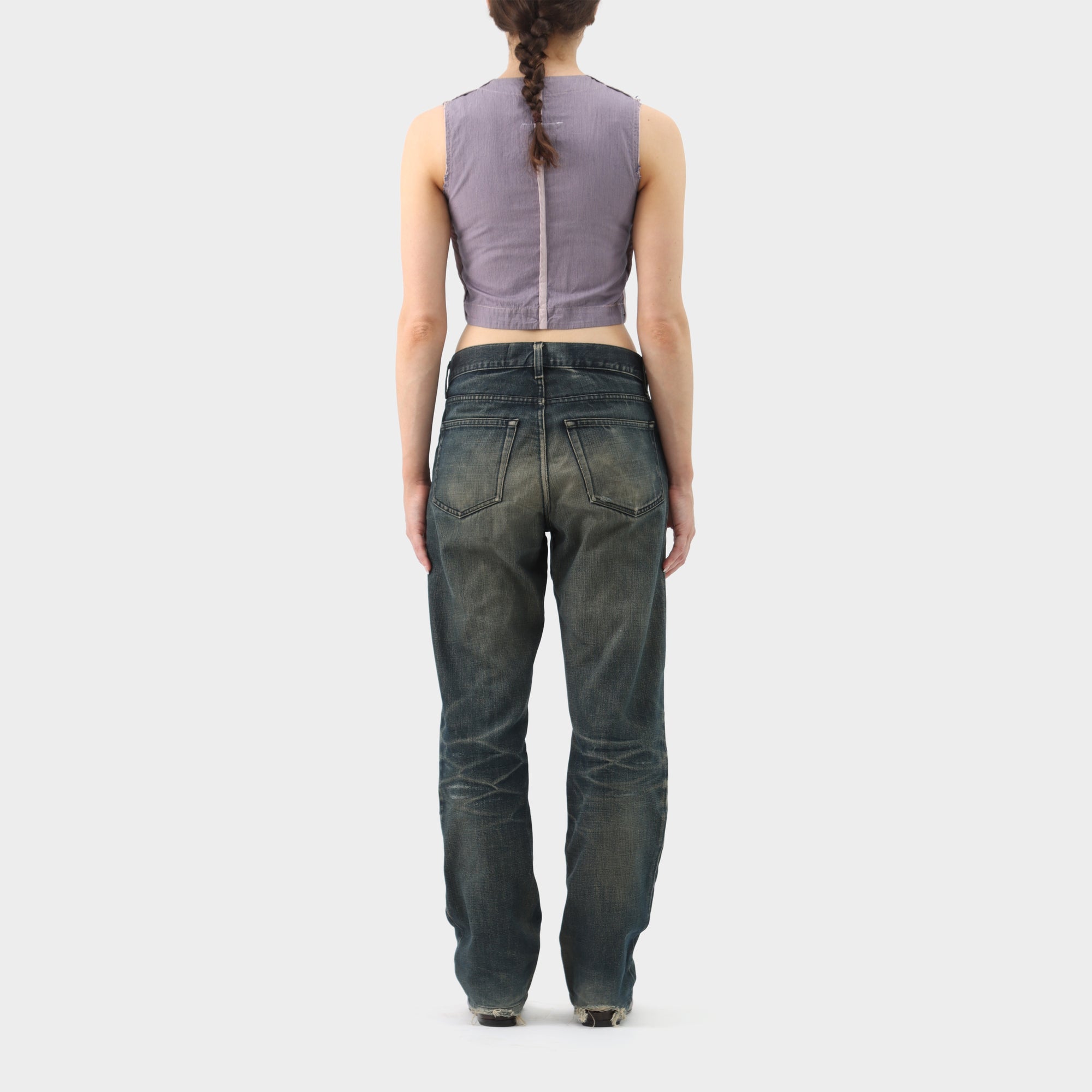 Maison Margiela Line 6 Pinstripe Mini Vest