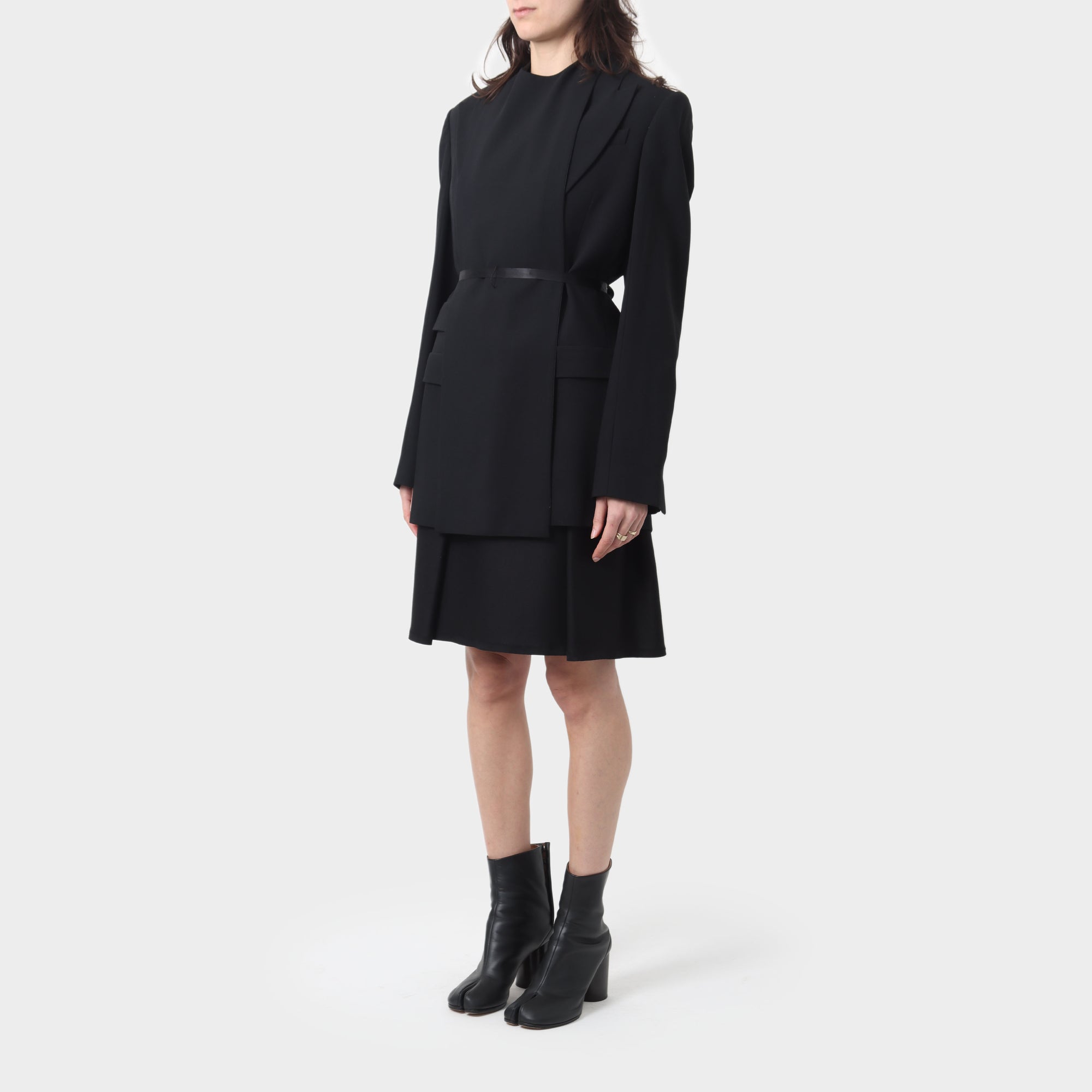 Martin Margiela Wool Cut Edge Bib Blazer