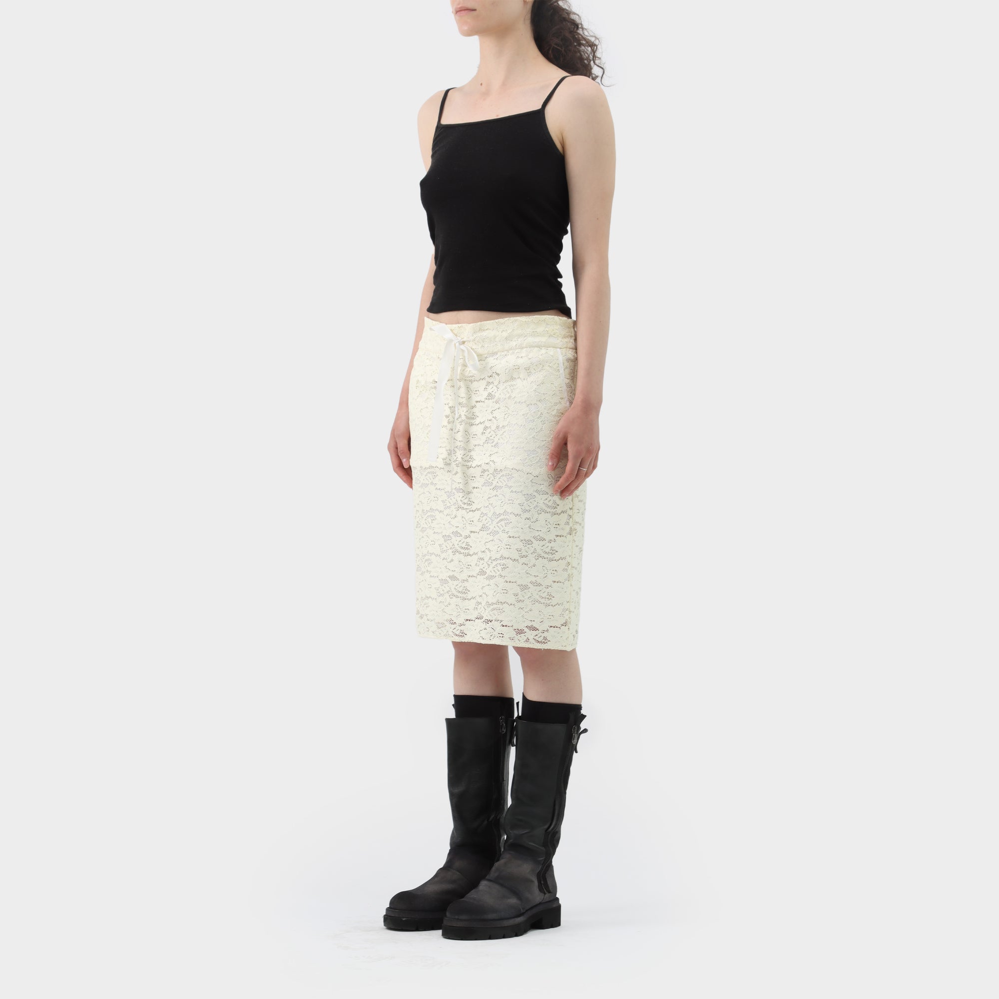 Maison Margiela Coated Lace Skirt