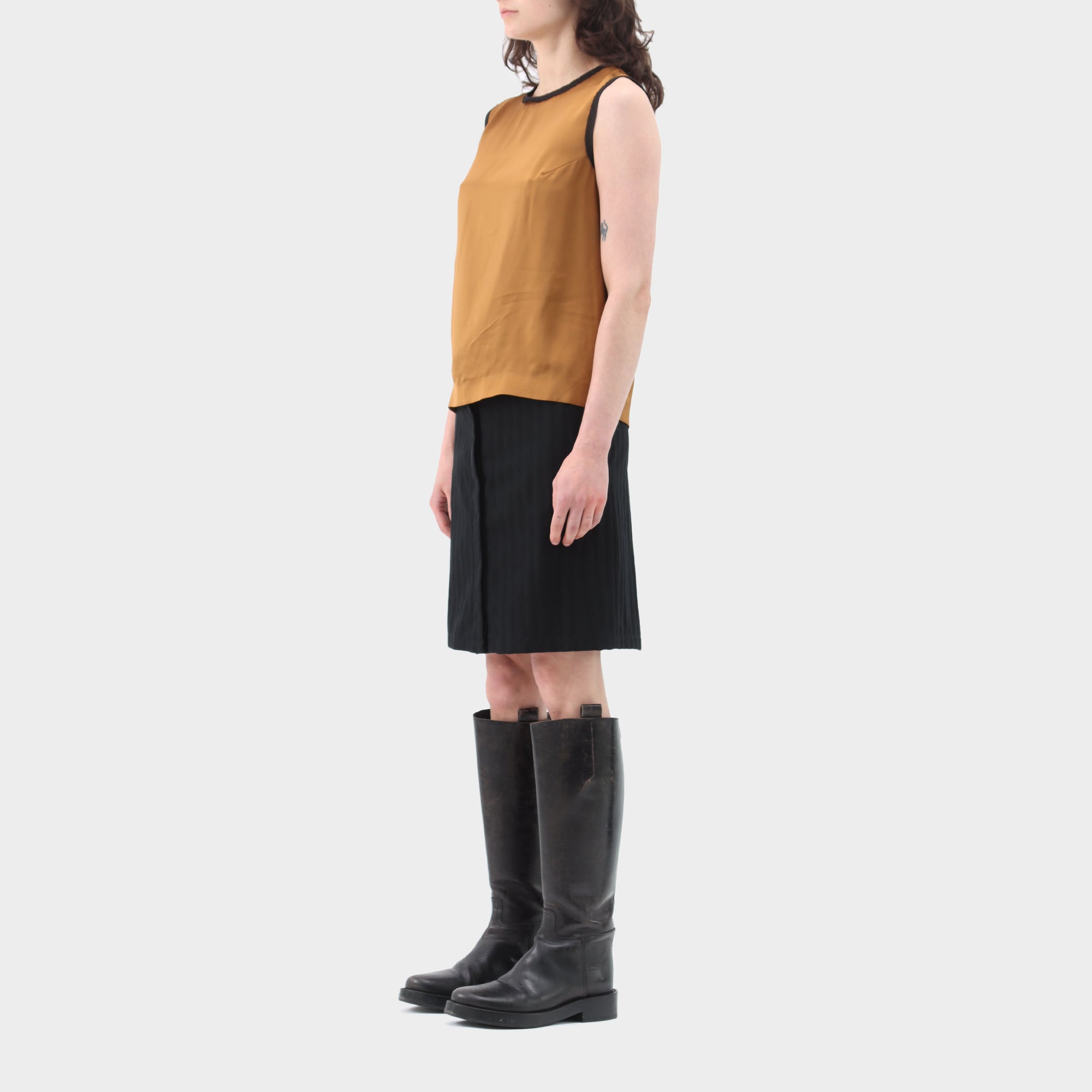 Maison Margiela Sleeveless Contrast Trim Tunic